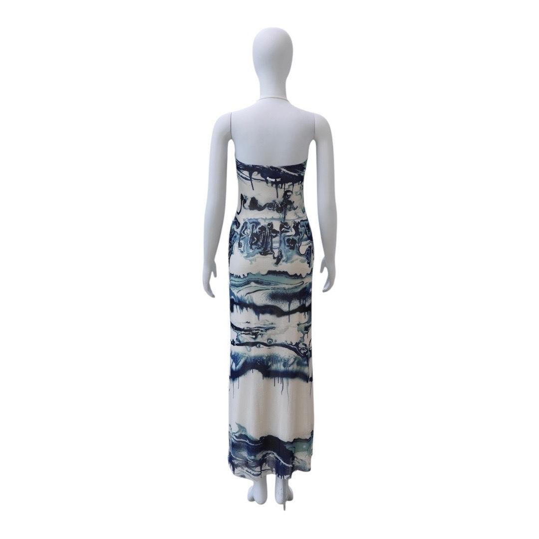 Women's or Men's Jean Paul Gaultier “Curve” Printed Mesh Dress For Sale
