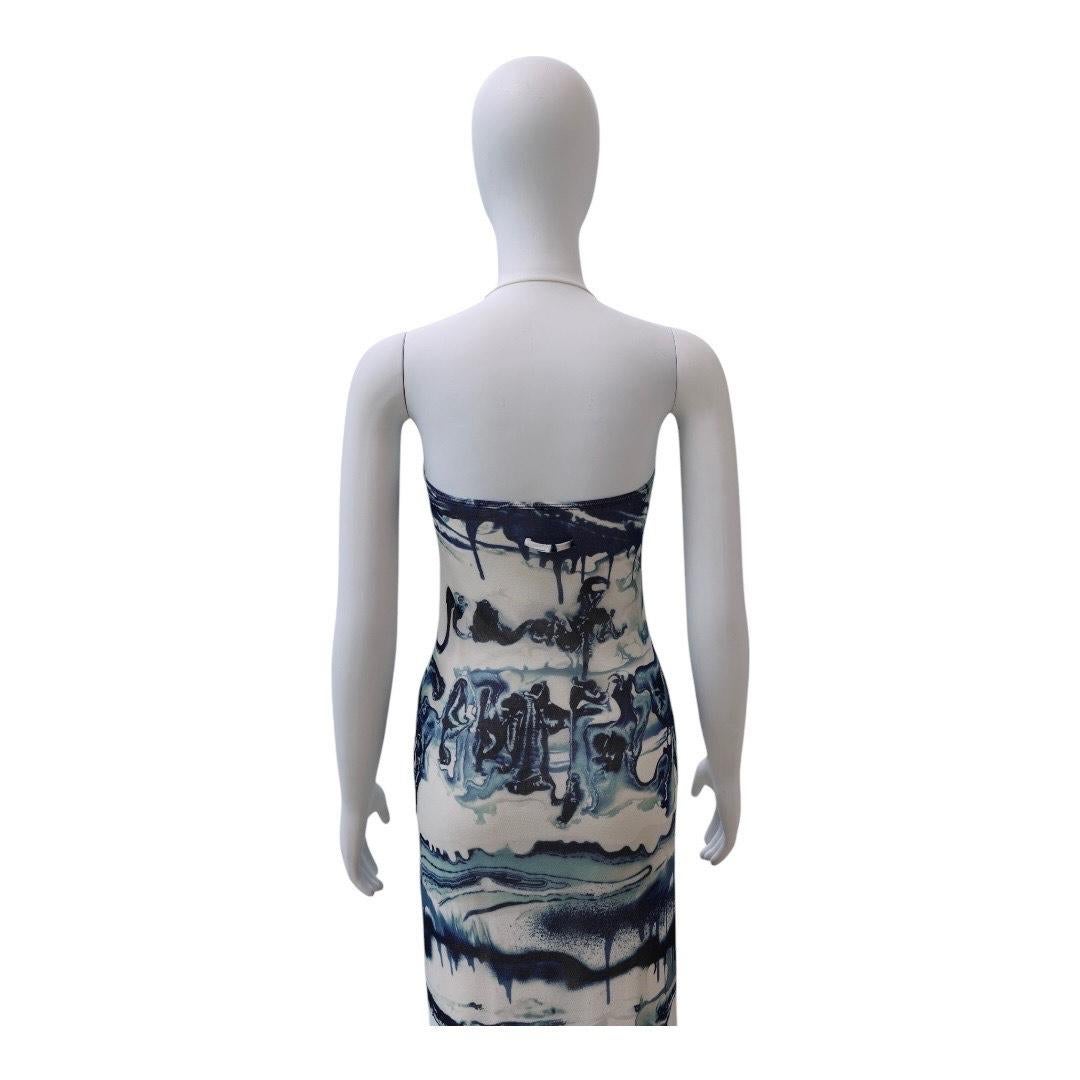 Jean Paul Gaultier “Curve” Printed Mesh Dress For Sale 2