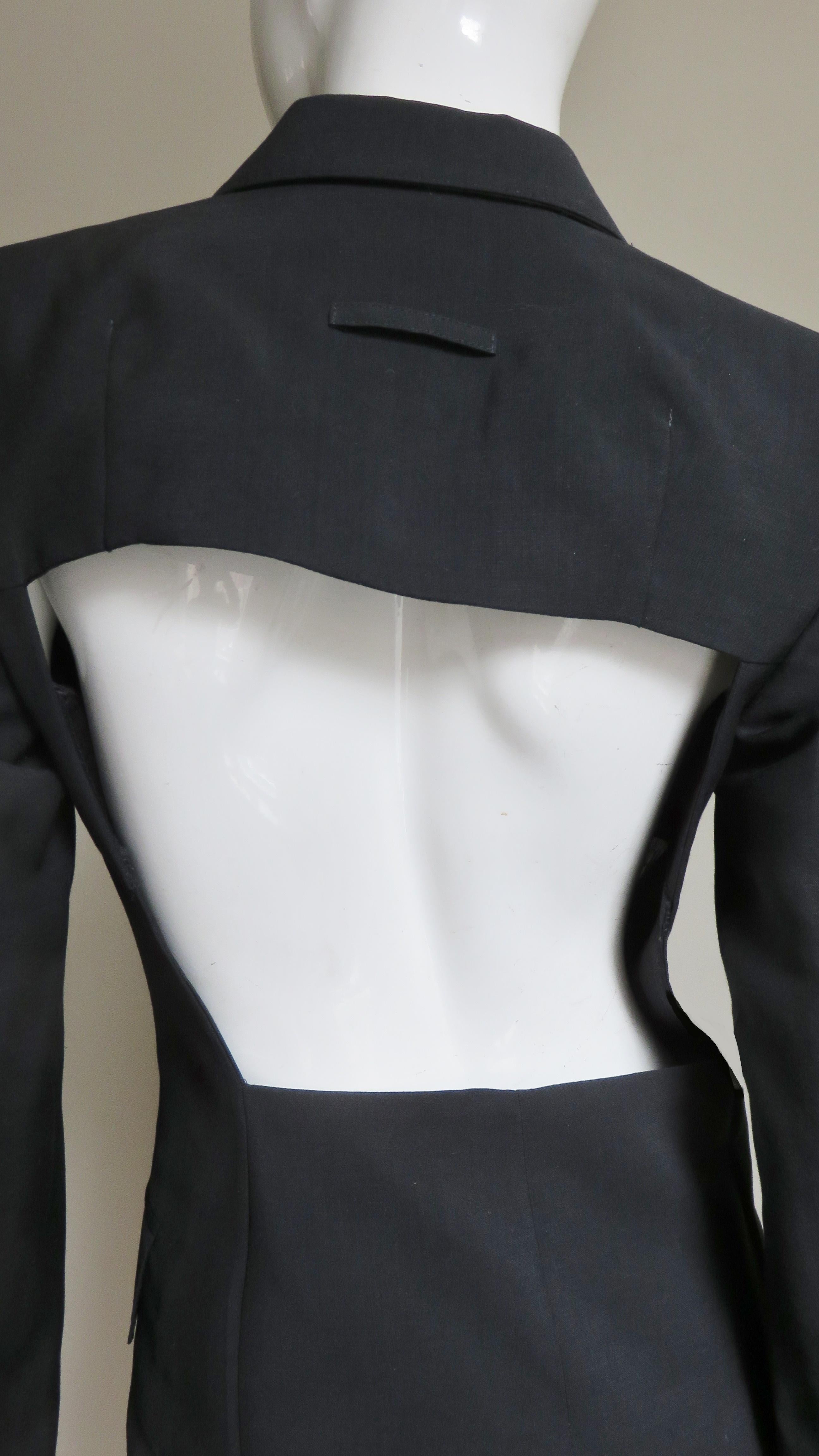 blazer with cut out back
