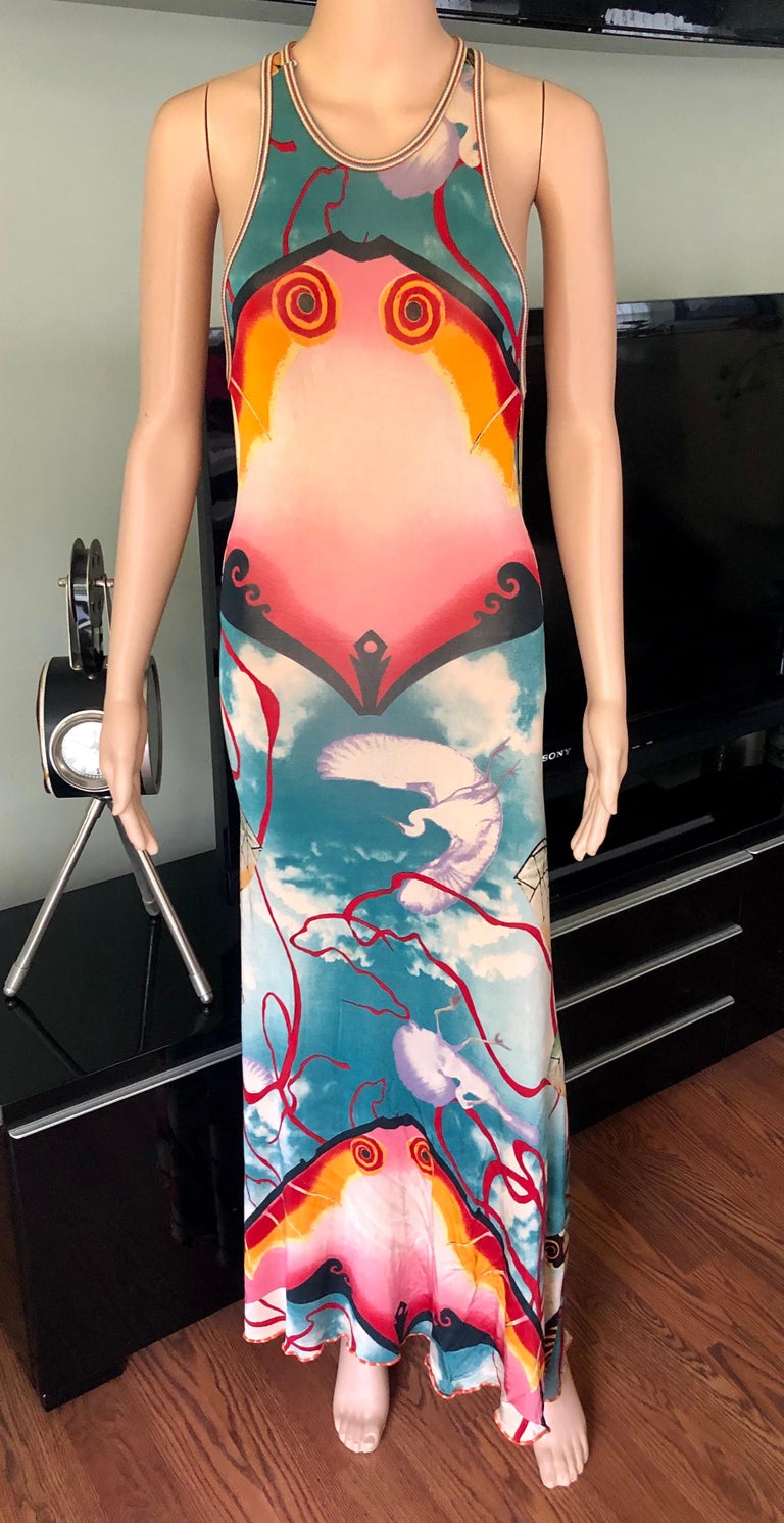 Jean Paul Gaultier Cutout Open Back Maxi Dress In Good Condition In Fort Myers, FL