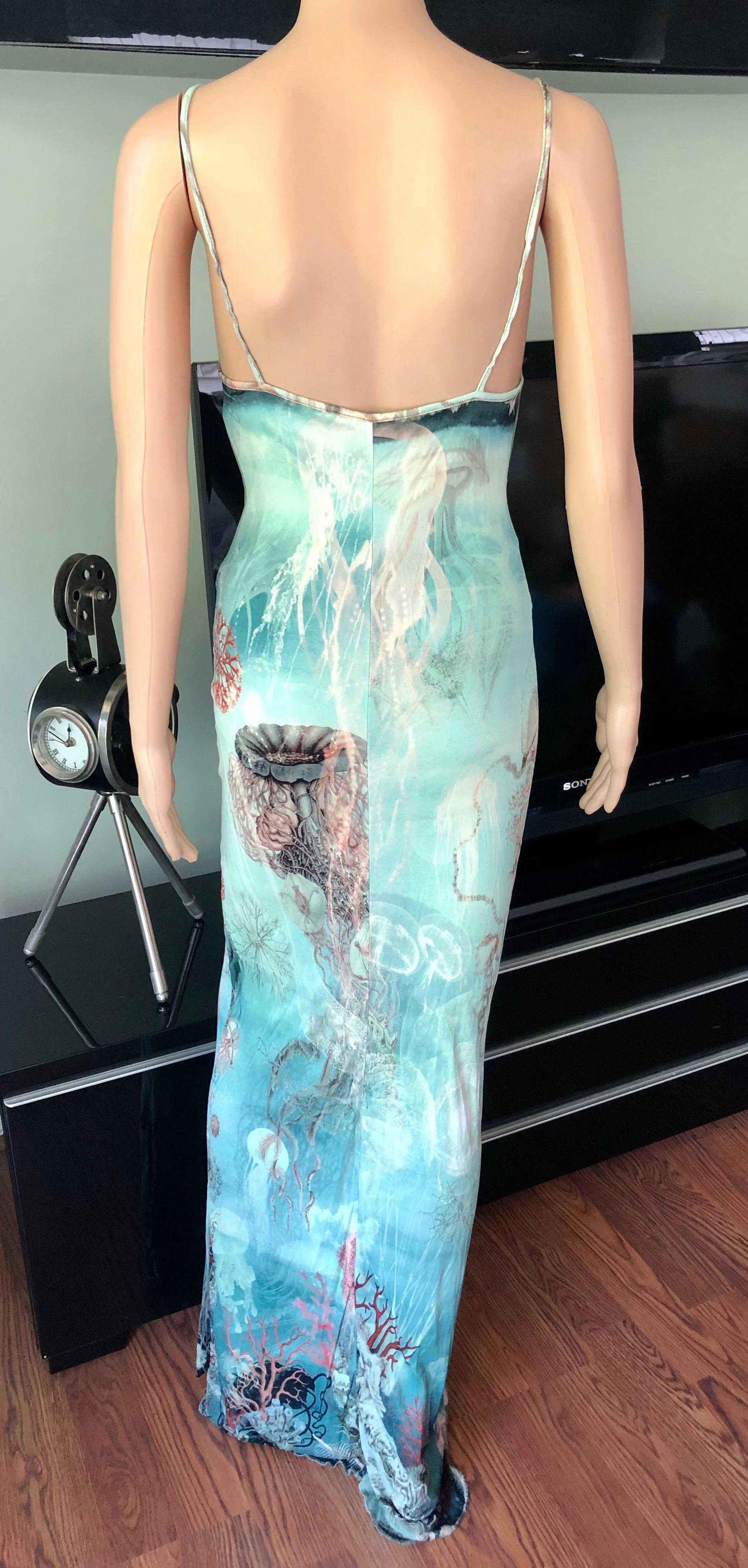 Jean Paul Gaultier S/S 2008 Cutout Sheer Mesh Panels Bodycon Dress In Good Condition For Sale In Naples, FL