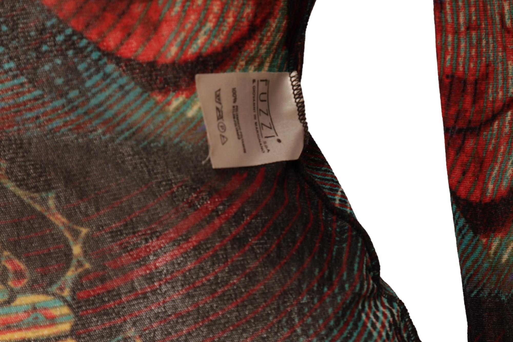 JEAN PAUL GAULTIER, Cyber Brazilian currency long sleeve mesh top 1