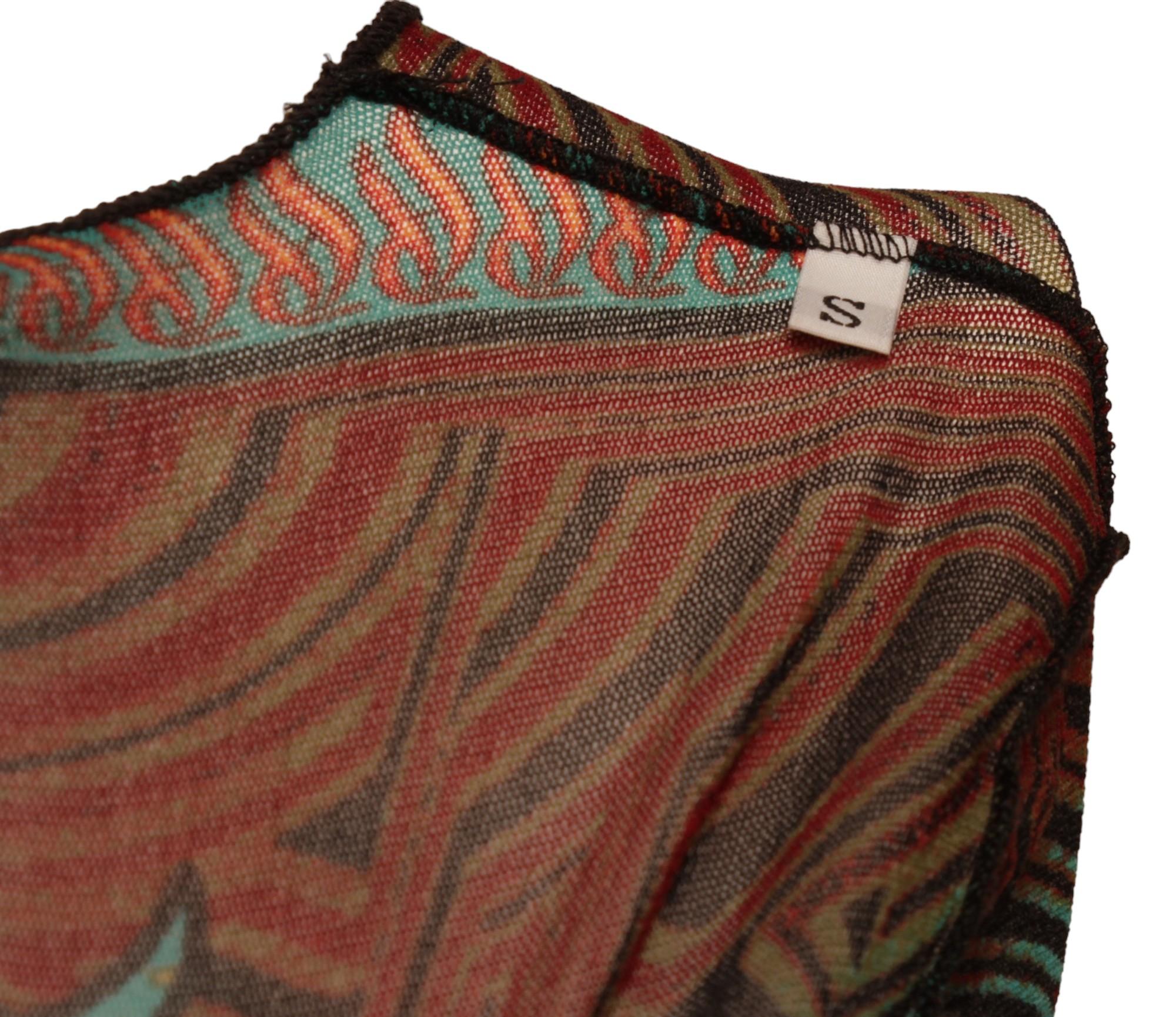 JEAN PAUL GAULTIER, Cyber Brazilian currency long sleeve mesh top 2