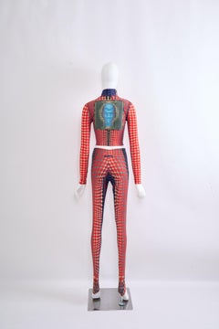 Jean Paul Gaultier Cyber dot red ensemble 95FW