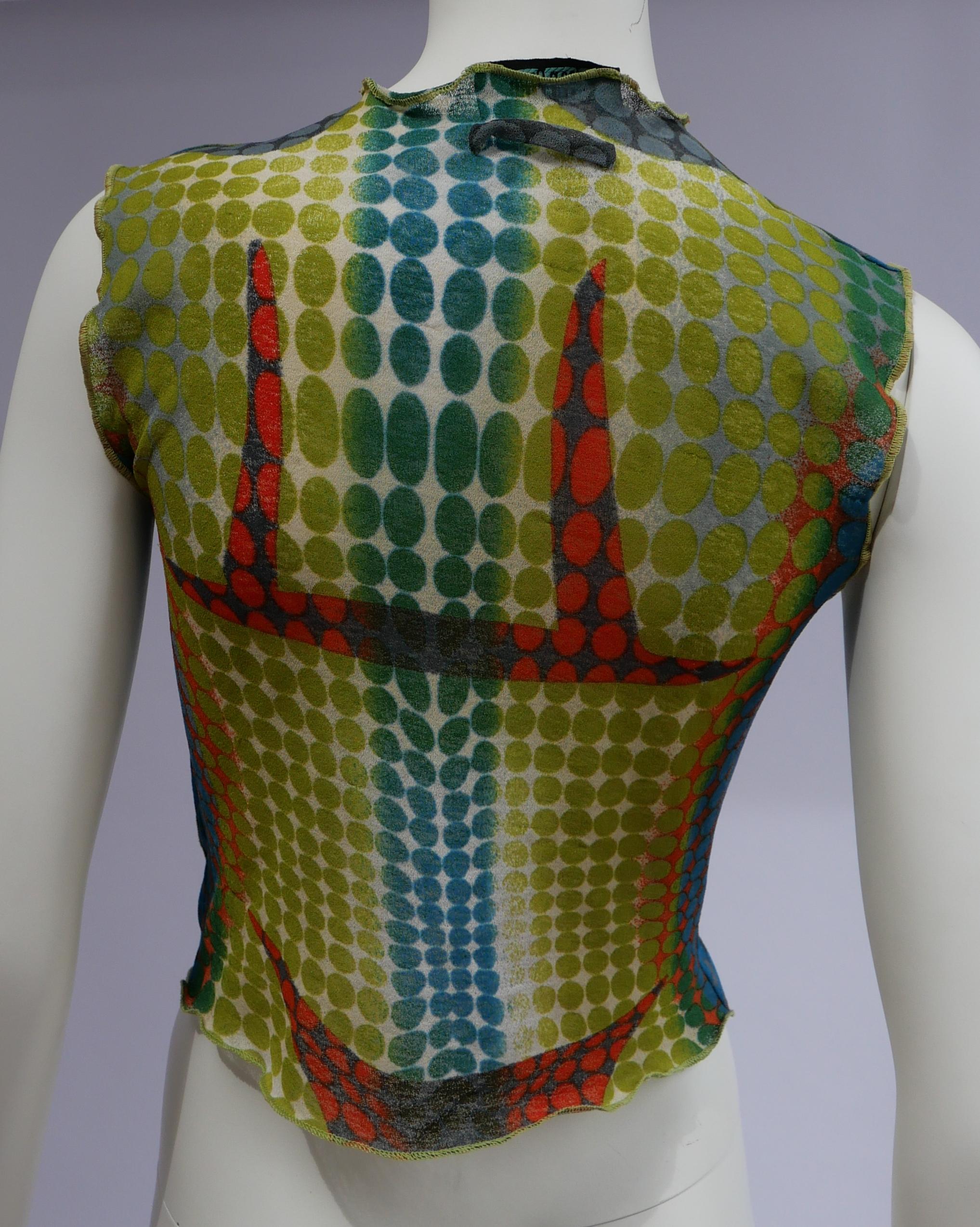 Jean Paul Gaultier Cyber Vest Top 1995AW  In Good Condition In London, GB