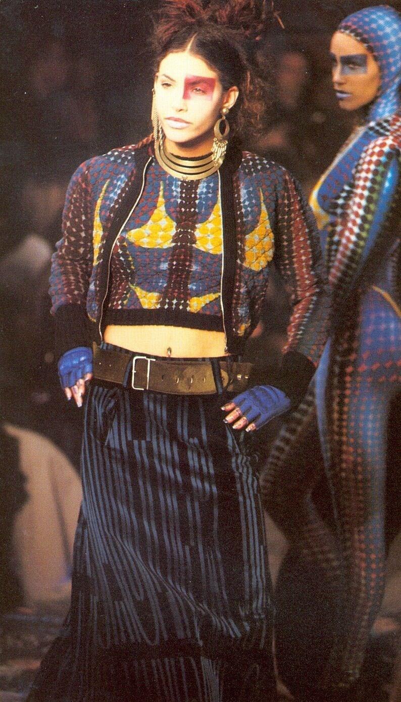 Jean Paul Gaultier Cyberbaba Cyberdot Optical Illusion 1995 Coat Jacket Dress For Sale 7