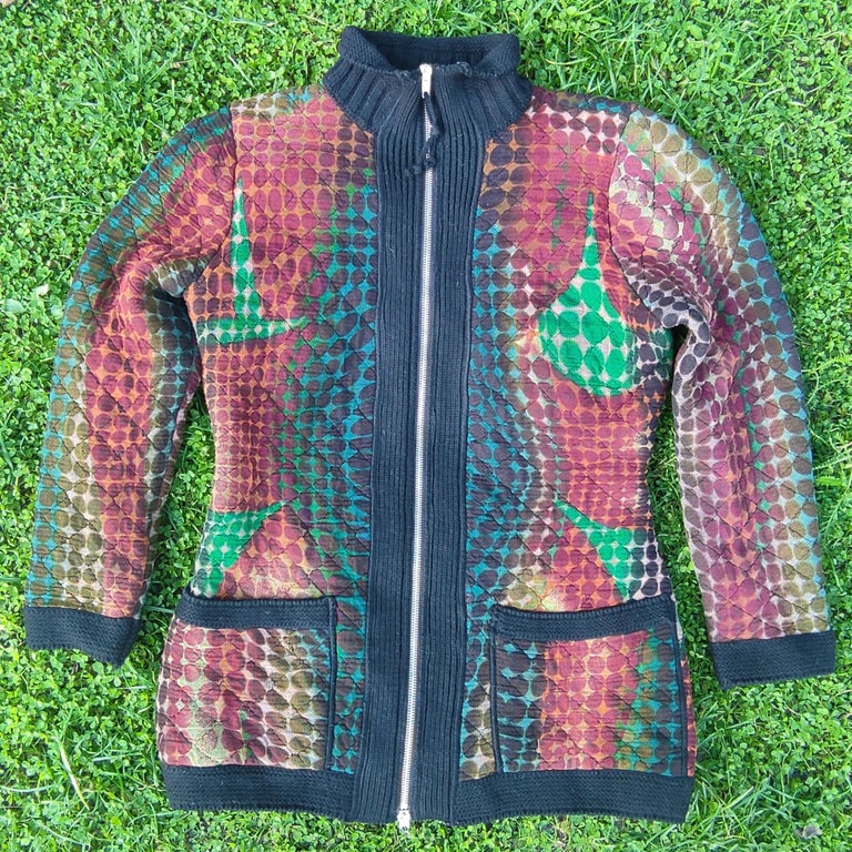 Jean Paul Gaultier Cyberbaba Cyberdot Optical Illusion 1995 Coat Jacket ...