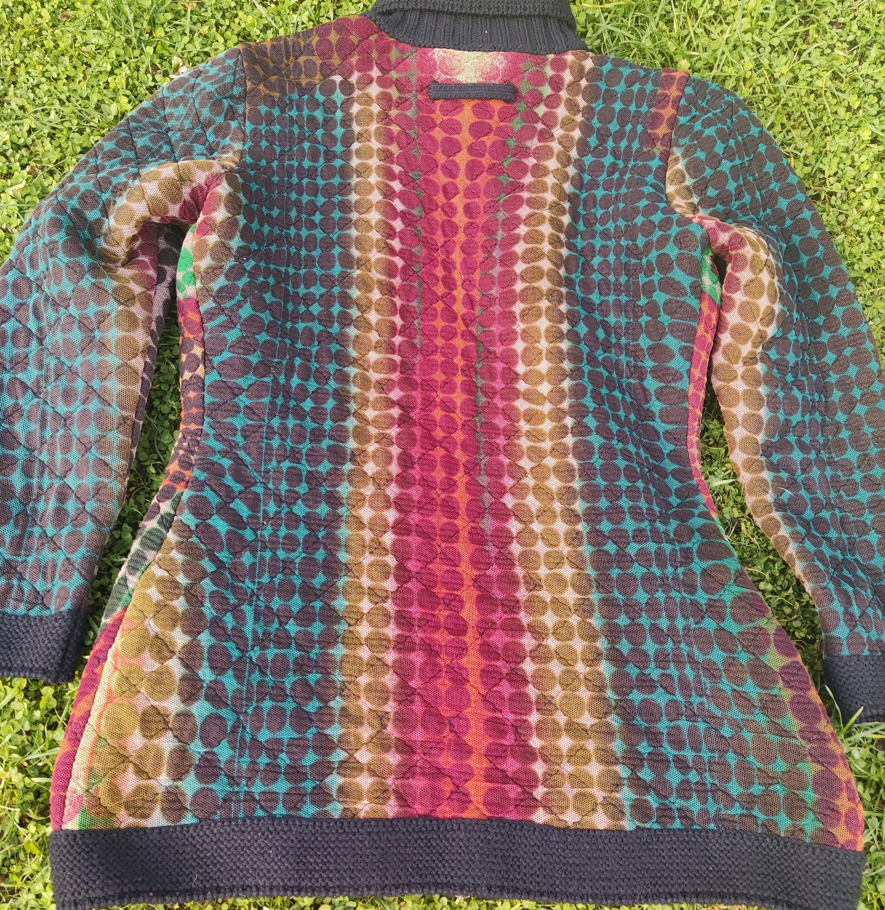 Jean Paul Gaultier Cyberbaba Cyberdot Ilusión óptica 1995 Abrigo Chaqueta Vestido en venta 3