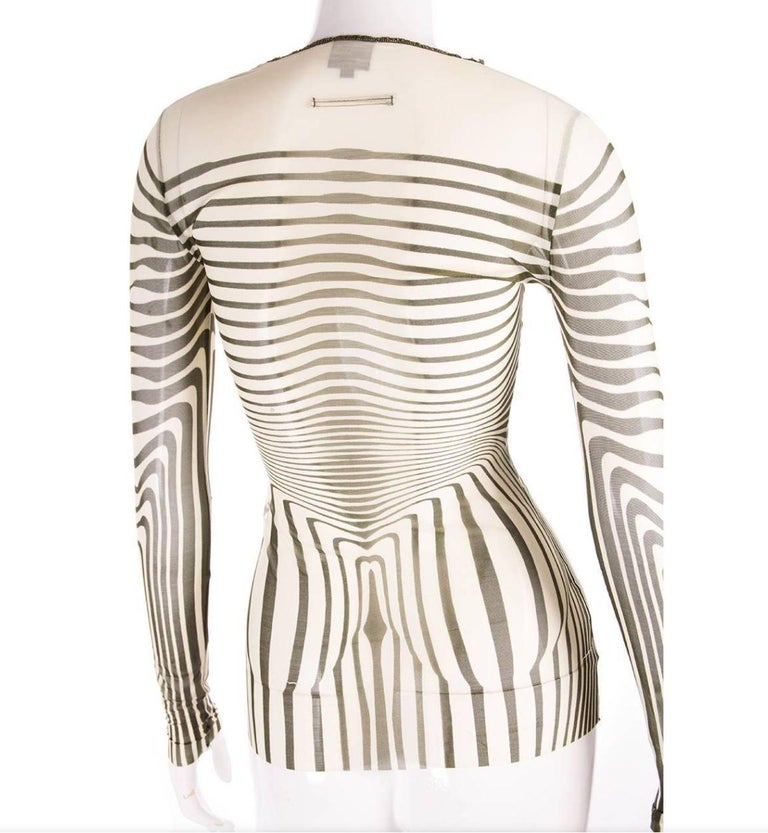 Jean Paul Gaultier Cyberbaba Zebra Optical Illusion Striped