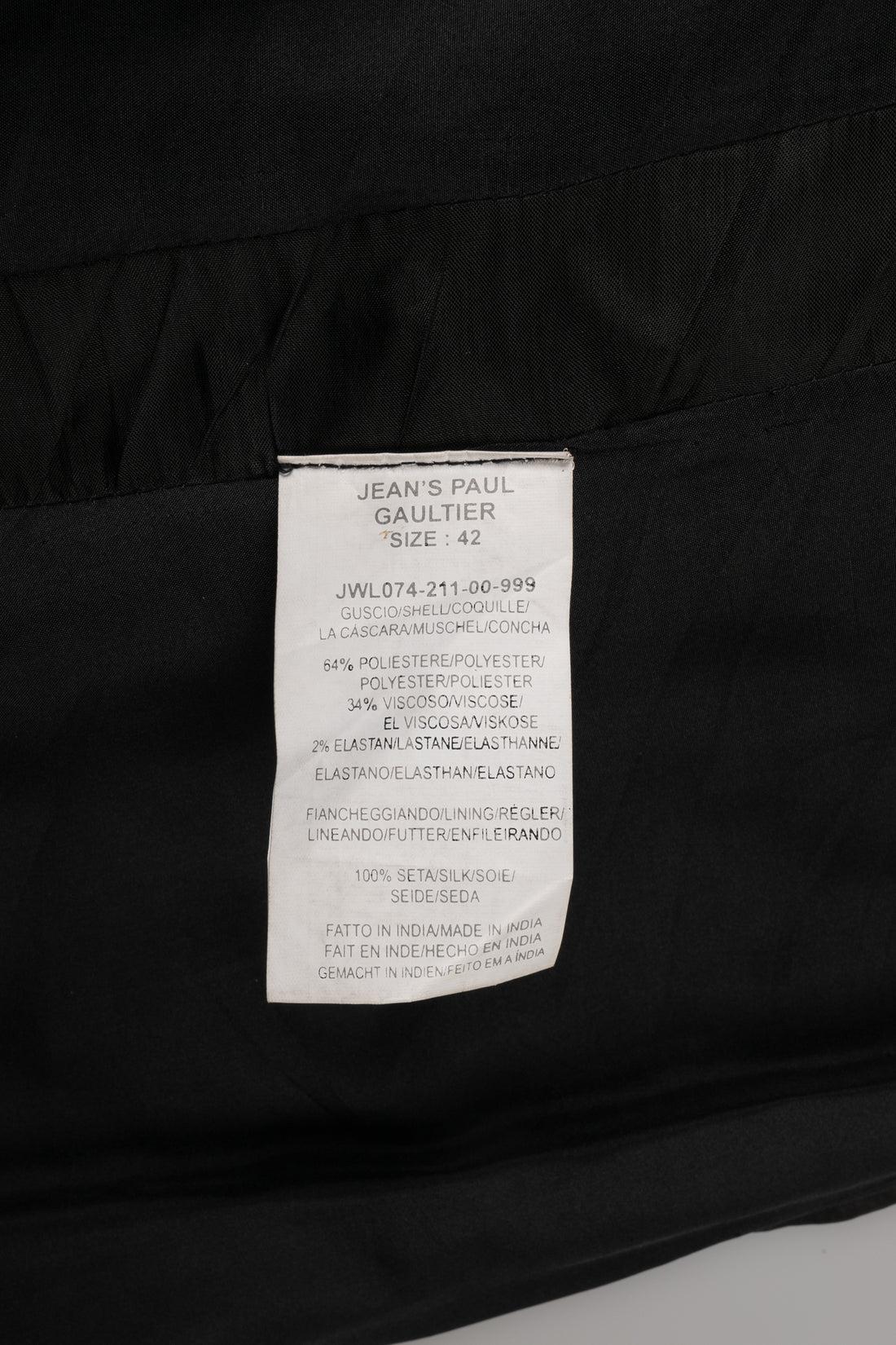 Jean Paul Gaultier Manteau rayé gris foncé en vente 4