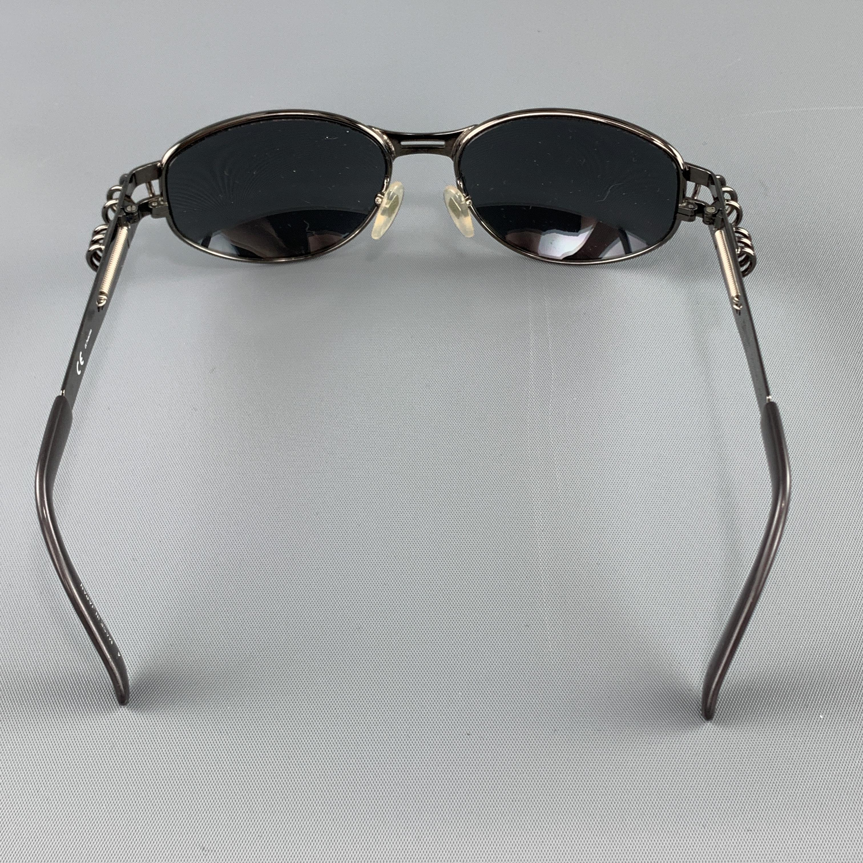 JEAN PAUL GAULTIER Dark Silver Mirrored Lens Piercings Sunglasses 5
