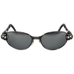 JEAN PAUL GAULTIER Dark Silver Mirrored Lens Piercings Sunglasses