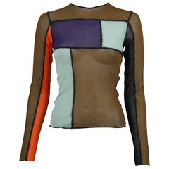Jean Paul Gaultier Deconstructed Patchwork Mesh Top, Late 1990s