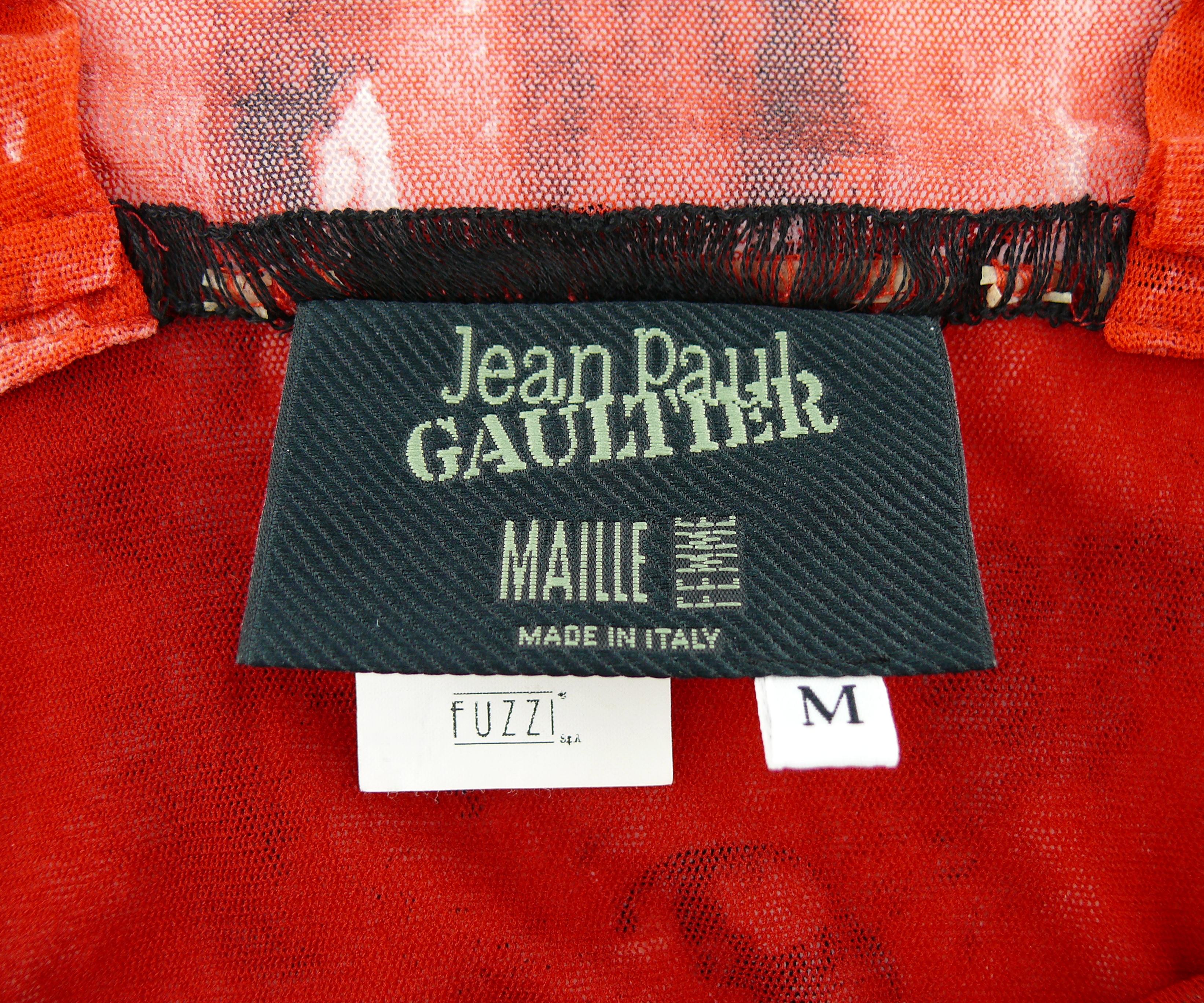 Jean Paul Gaultier Degas Ballerinas Suspender Print Mesh Dress Size M 1