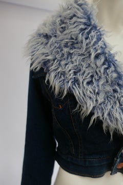 Jean Paul Gaultier Denim Jacket With Faux Fur Lining