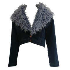 Jean Paul Gaultier Denim Jacket With Faux Fur Lining