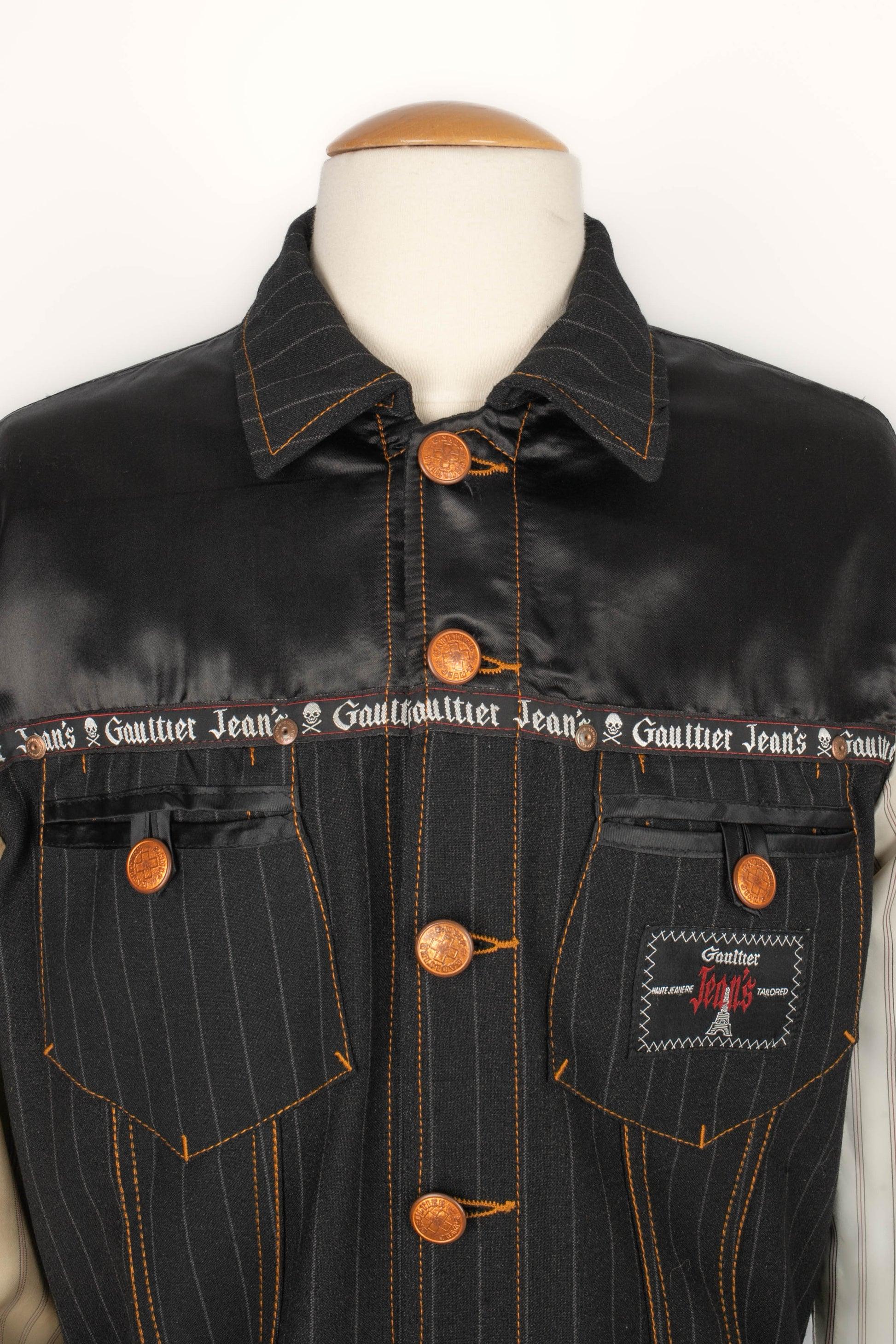 Jean-Paul Gaultier Denim Reversible Jacket In Good Condition For Sale In SAINT-OUEN-SUR-SEINE, FR