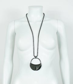 Jean Paul Gaultier Discus Padlock Pendant Necklace