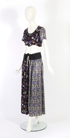 Jean Paul Gaultier documented S/S 1994 runway unworn with tags flower print set.
