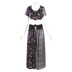 Jean Paul Gaultier documented S/S 1994 runway unworn with tags flower print set.