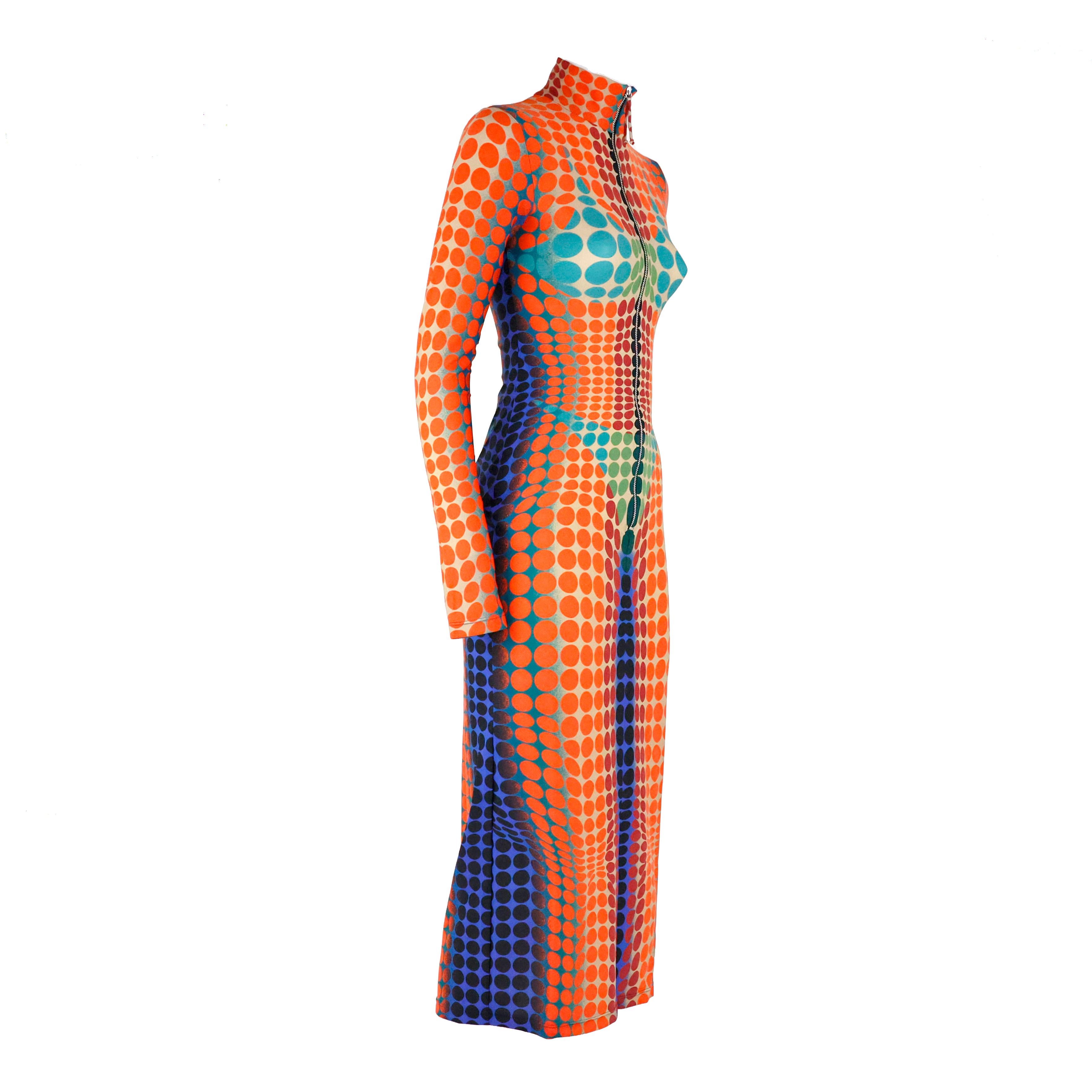 Jean Paul Gaultier Dots Midi Dress In New Condition For Sale In Bressanone, Trentino-Alto Adige