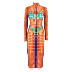 Vestido midi de lunares Jean Paul Gaultier