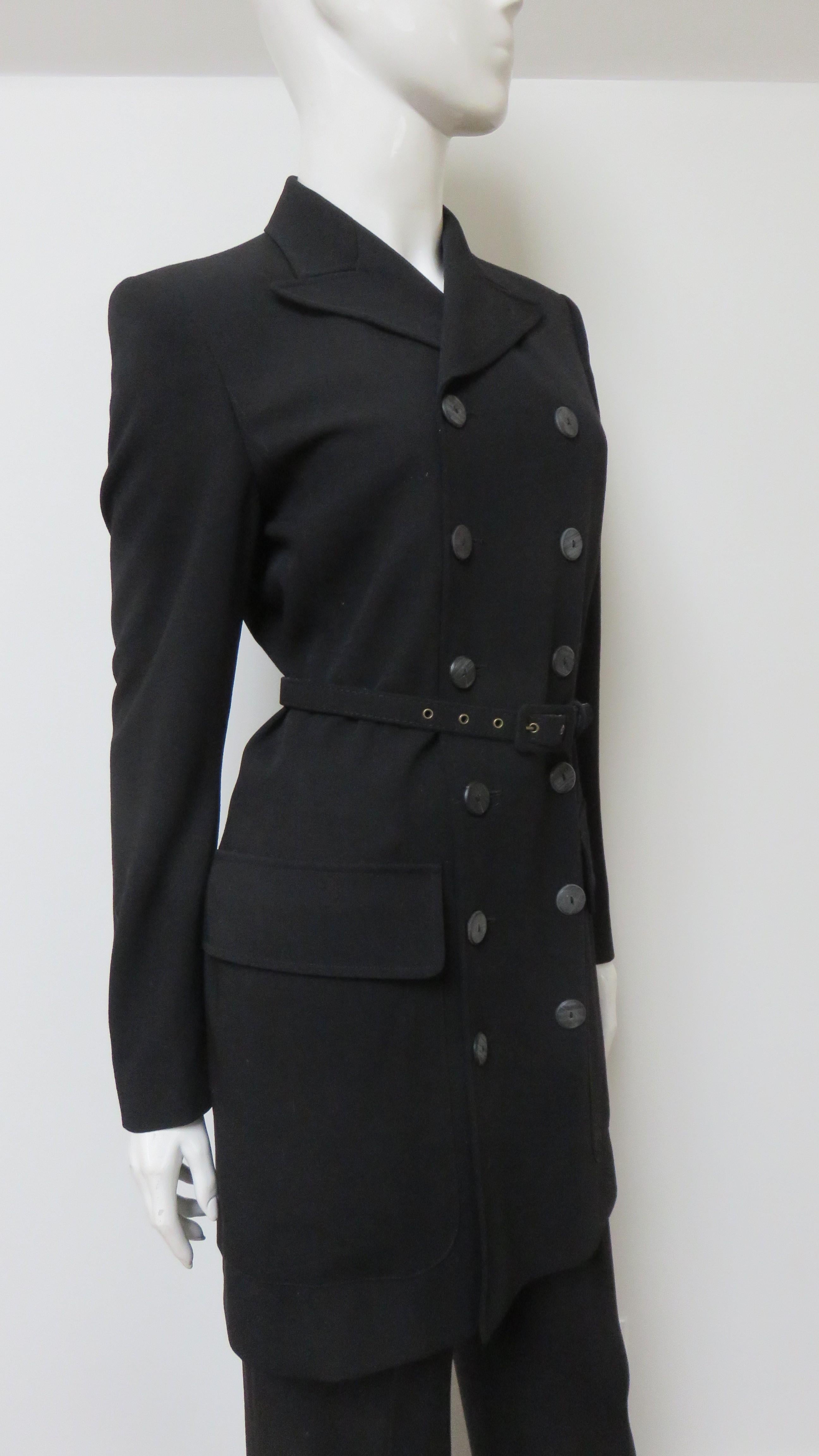 Jean Paul Gaultier Double Breasted Belted Pant Suit A/W 1999 For Sale 8