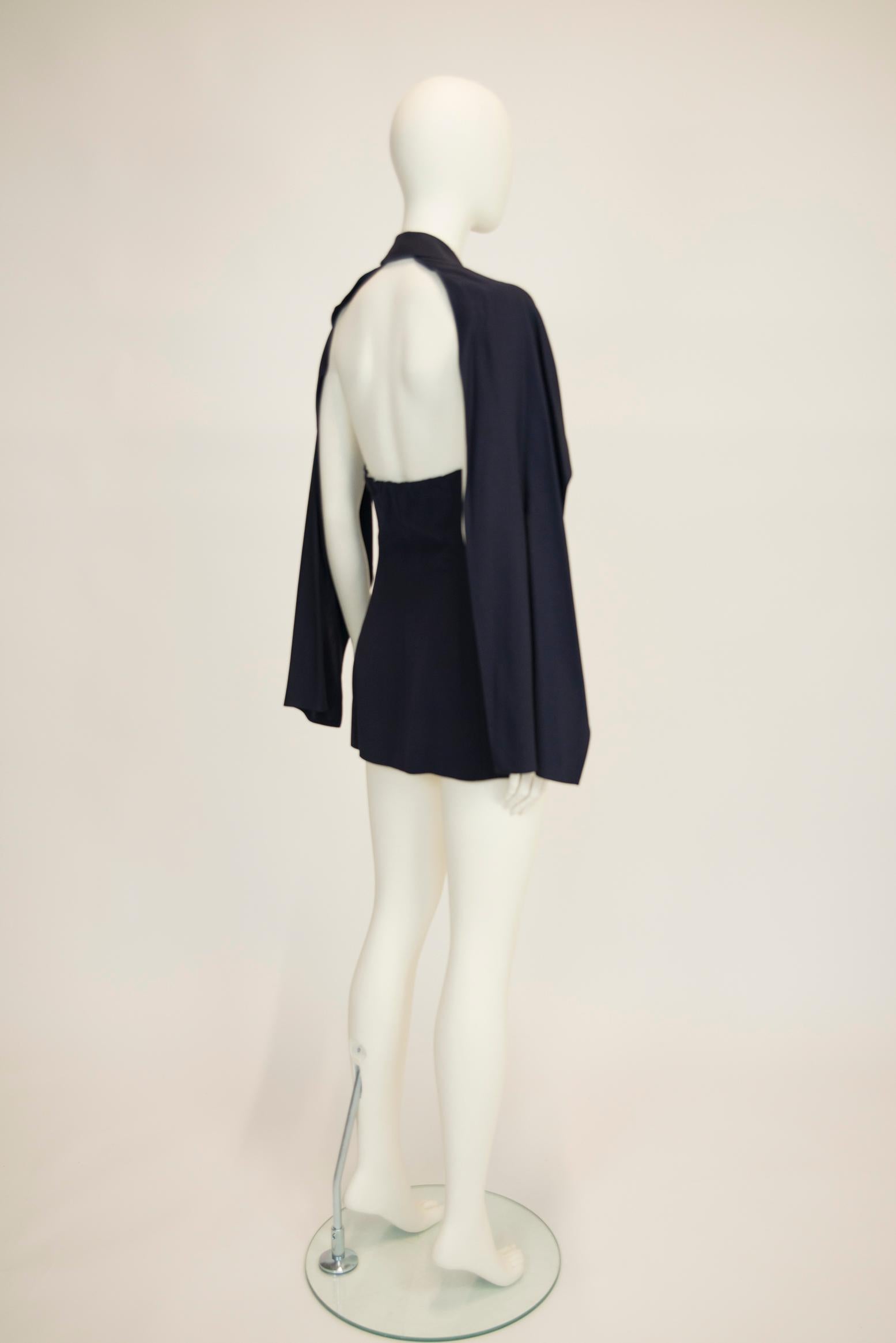 Jean Paul Gaultier Double-Breasted Cape-Effect Blazer Jacket or Mini Dress For Sale 1