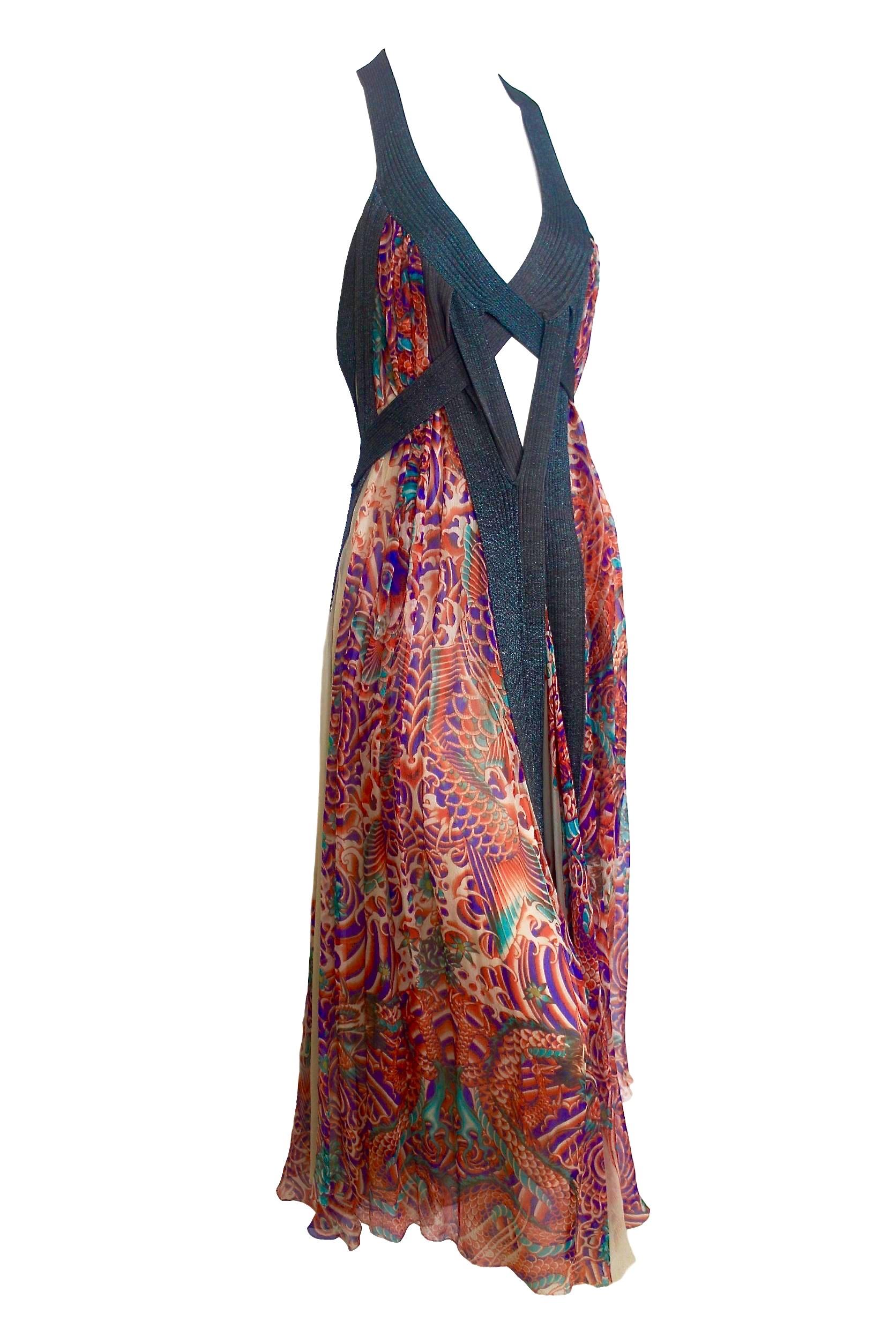 Women's Jean Paul Gaultier Dragon and Koi Carp Tattoo Dress Spring/Summer 2009 For Sale