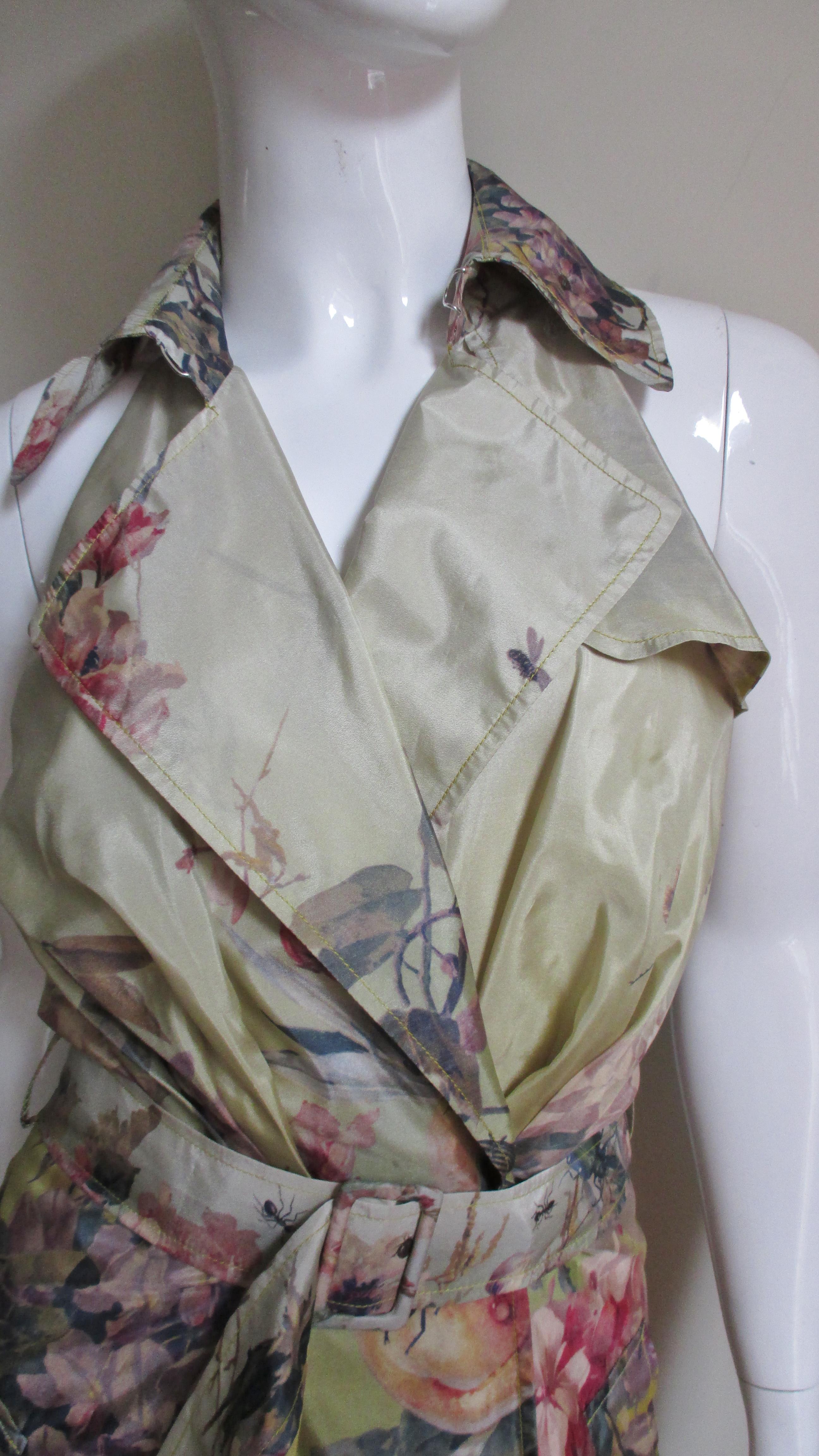 Jean Paul Gaultier Dragonfly Silk Wrap Dress 2