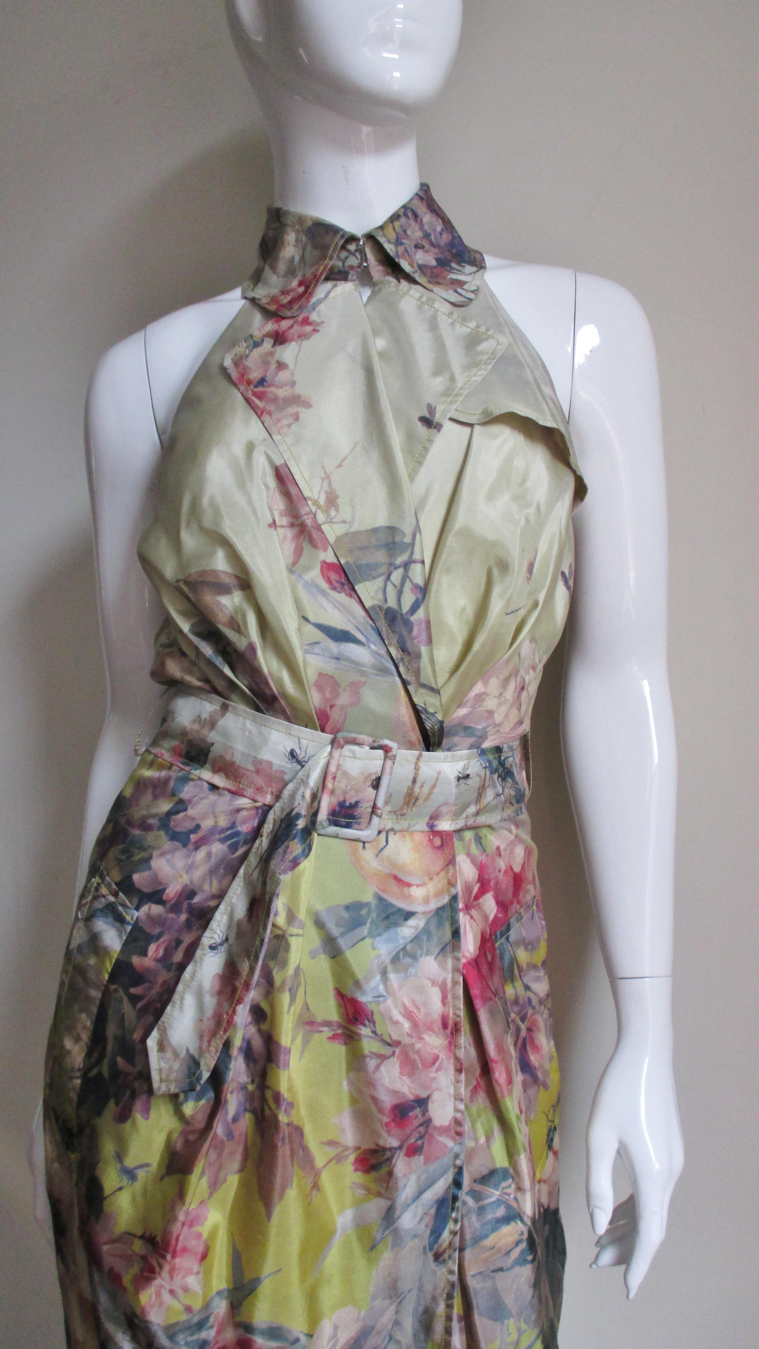 Women's Jean Paul Gaultier Dragonfly Silk Wrap Dress