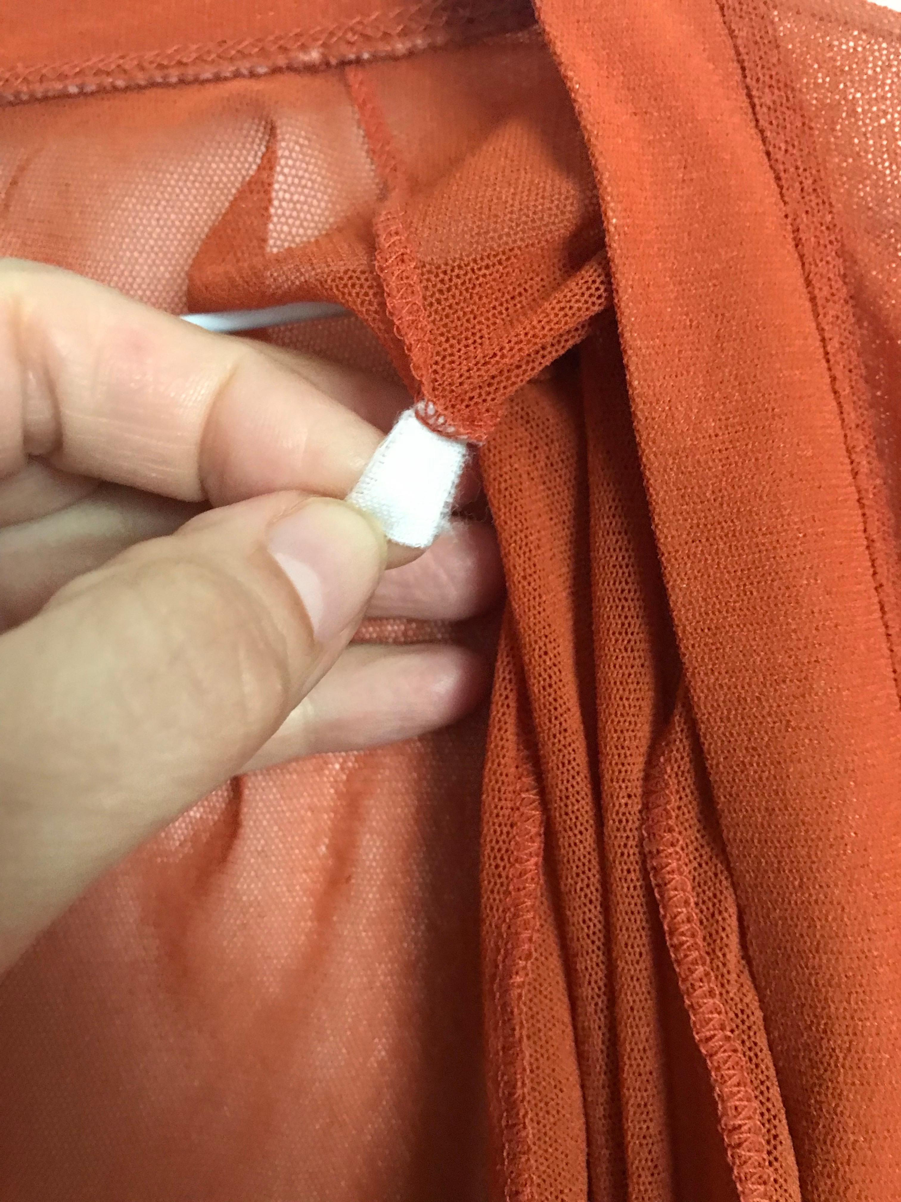 Abito e gilet lungo Jean Paul Gaultier in maglia arancione vintage in vendita 1