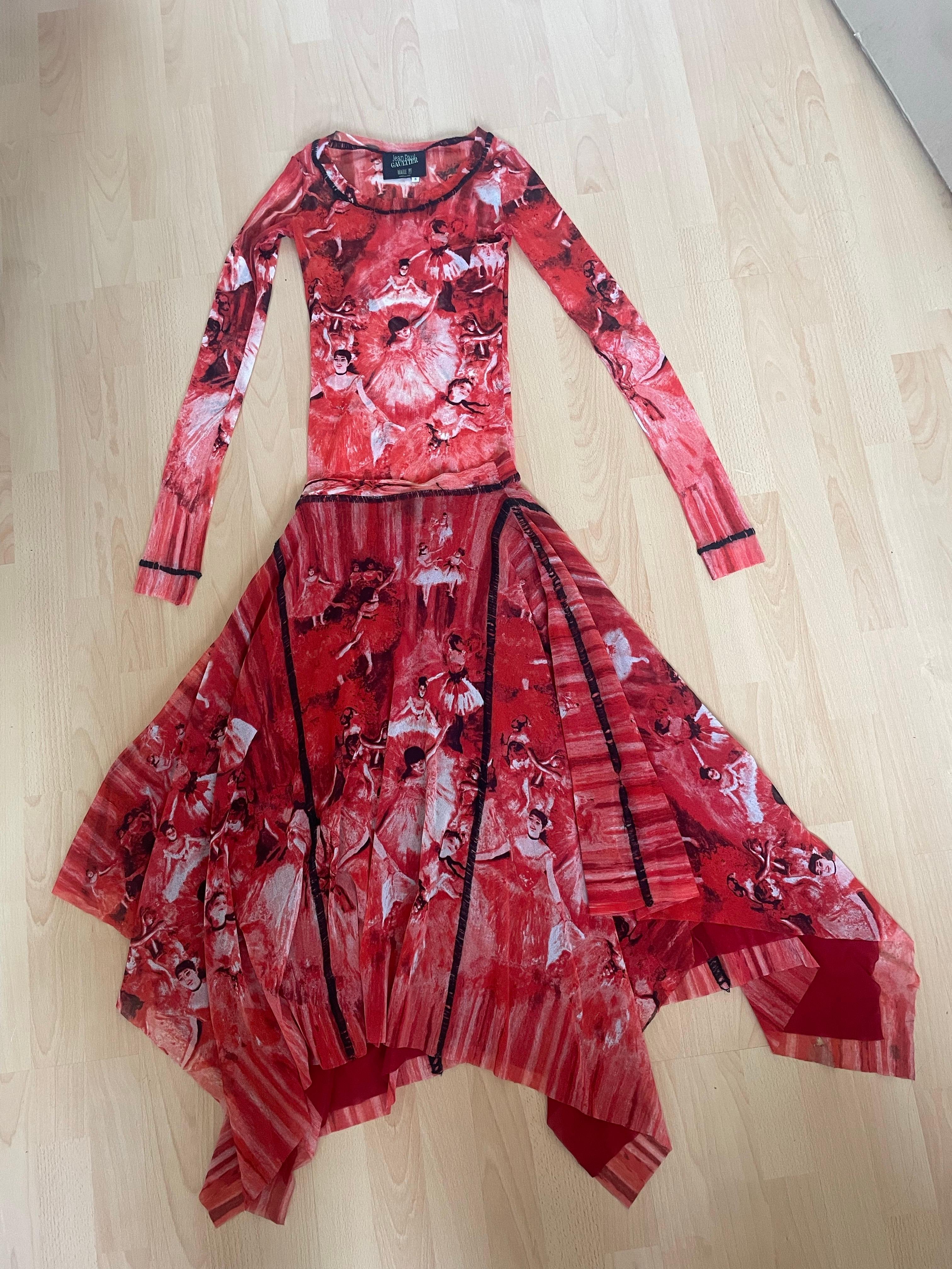 JEAN PAUL GAULTIER Set gonna e top da ballerina Edgar Degas in vendita 3