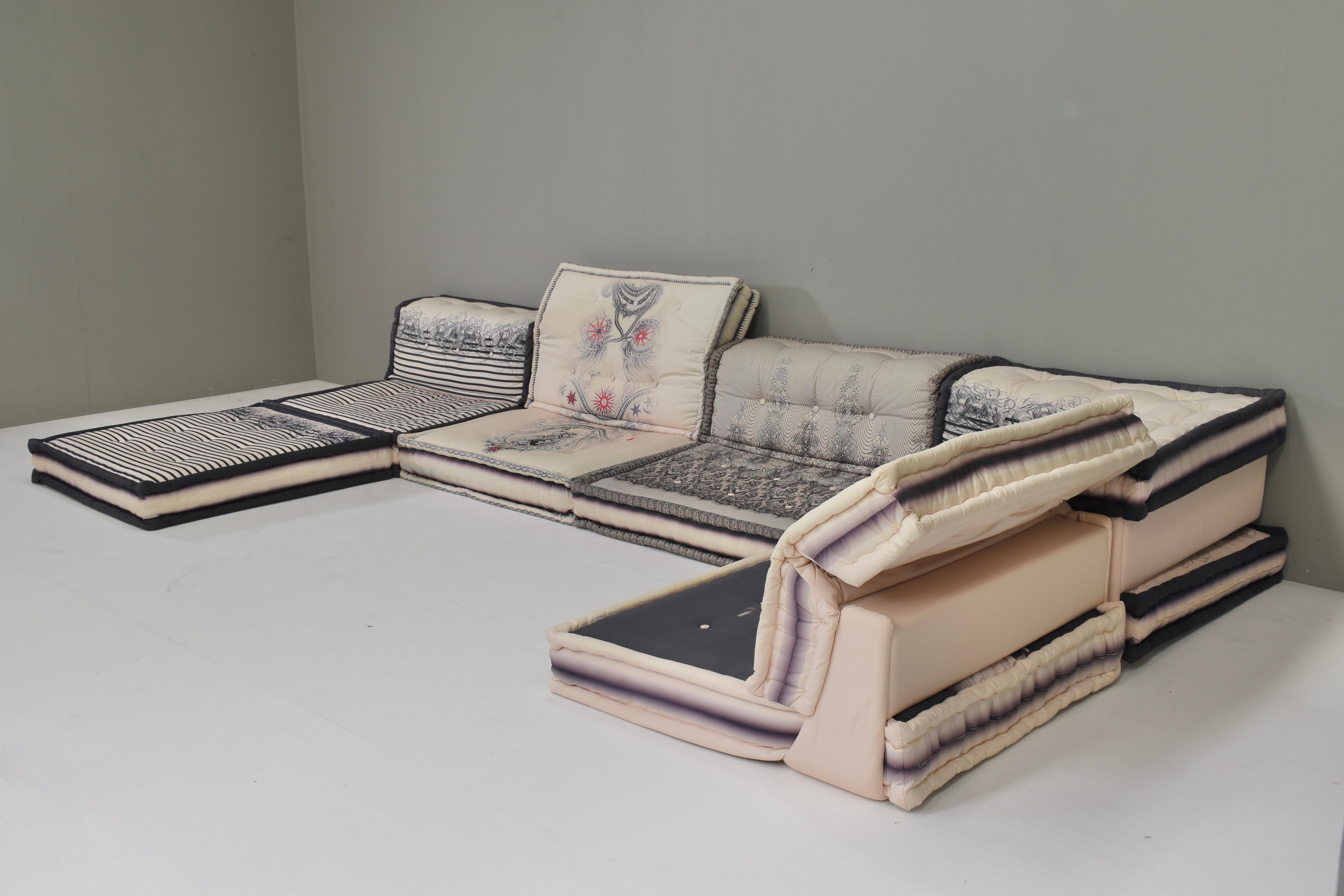 Jean Paul Gaultier Edition 'Mah Jong' Sofa by Roche Bobois / Hans Hopfer, France In Fair Condition In Pijnacker, Zuid-Holland