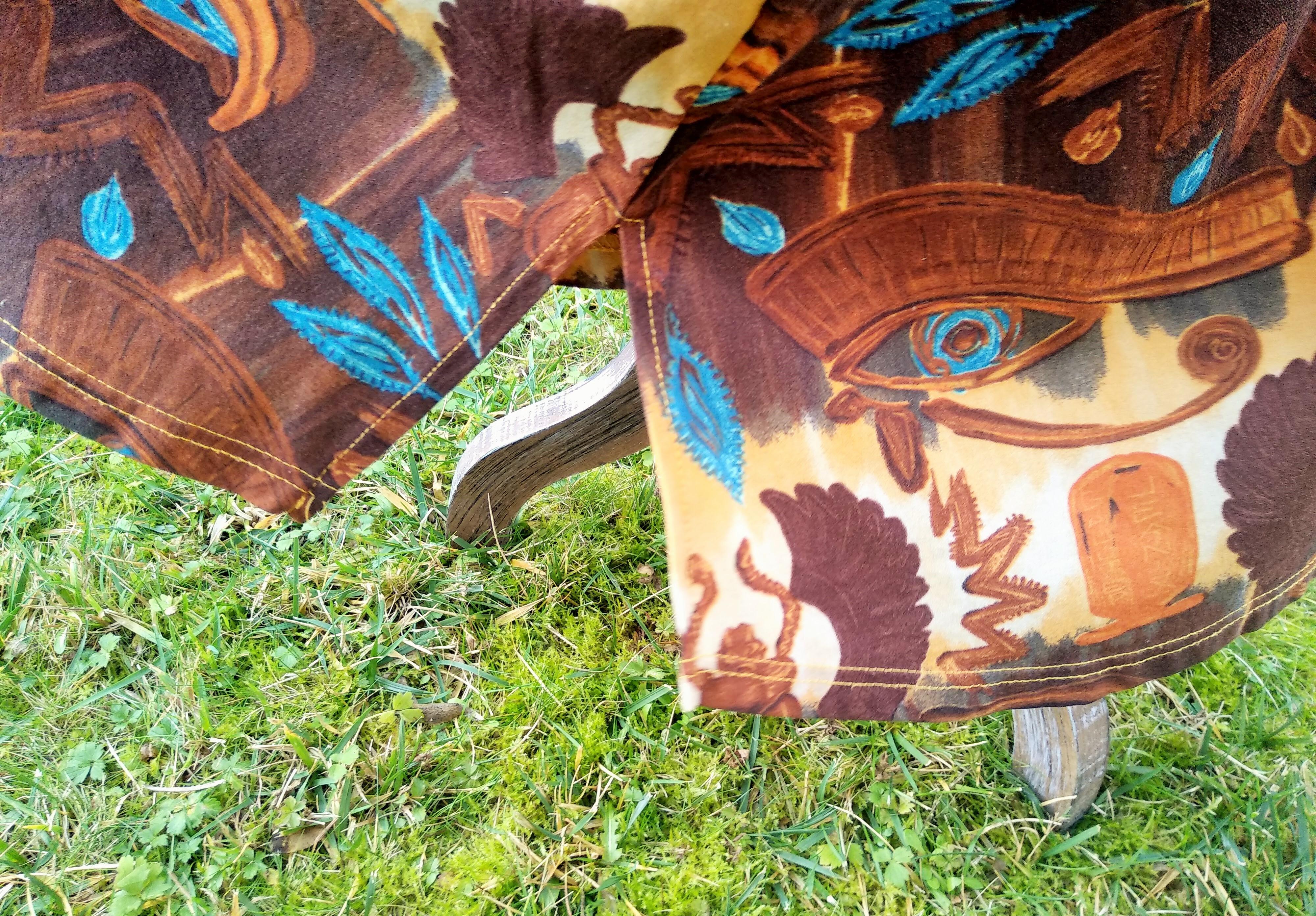 Jean Paul Gaultier Egypt Egyptian Brown Tattoo Scarab Maxi Small Medium Dress en vente 7
