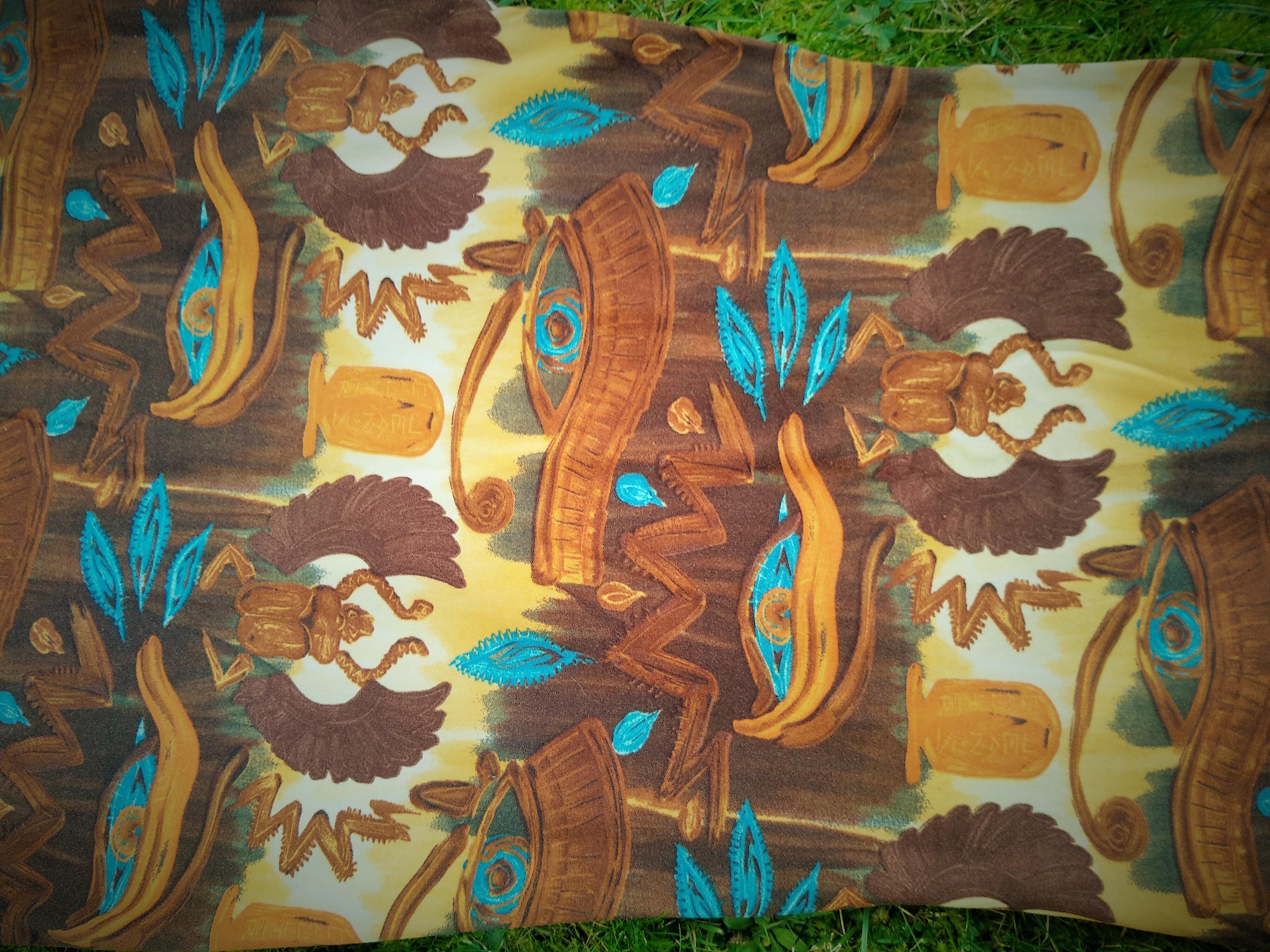 Jean Paul Gaultier Egypt Egyptian Brown Tattoo Scarab Maxi Small Medium Dress en vente 4