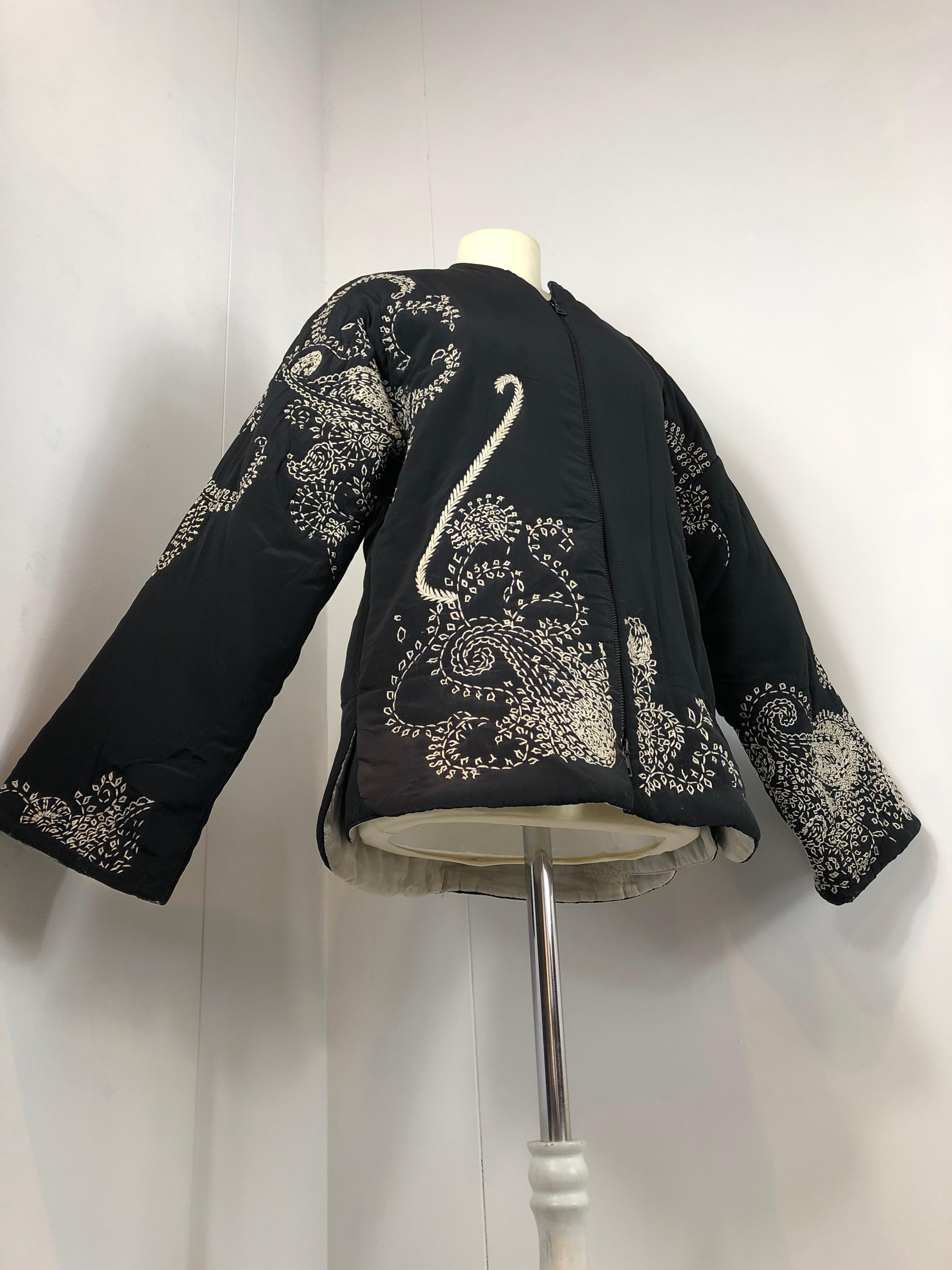 Black Jean Paul Gaultier embroidery jacket  For Sale