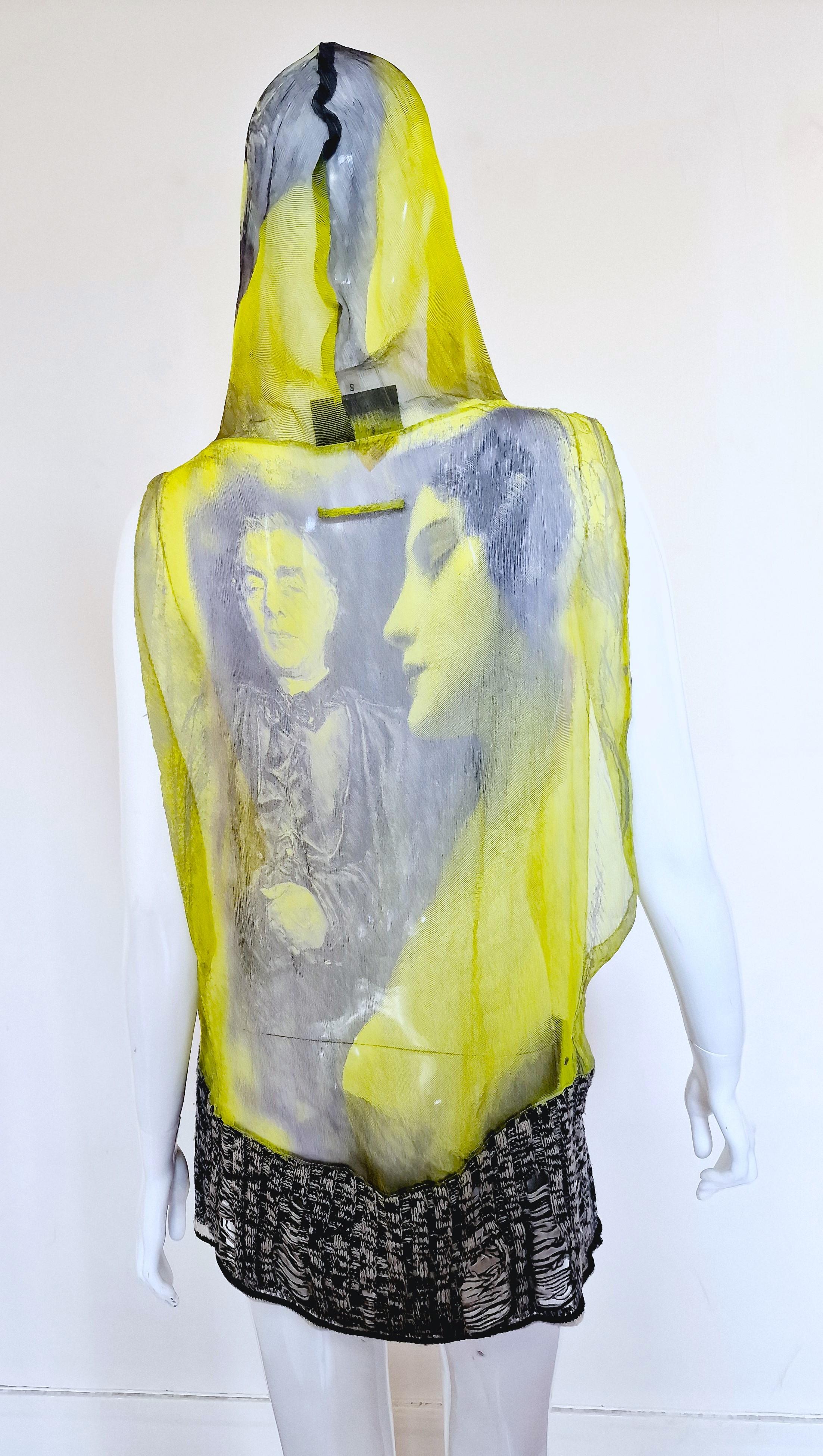 Jean Paul Gaultier - Robe t-shirt vintage en soie transparente pour hommes et femmes en vente 7