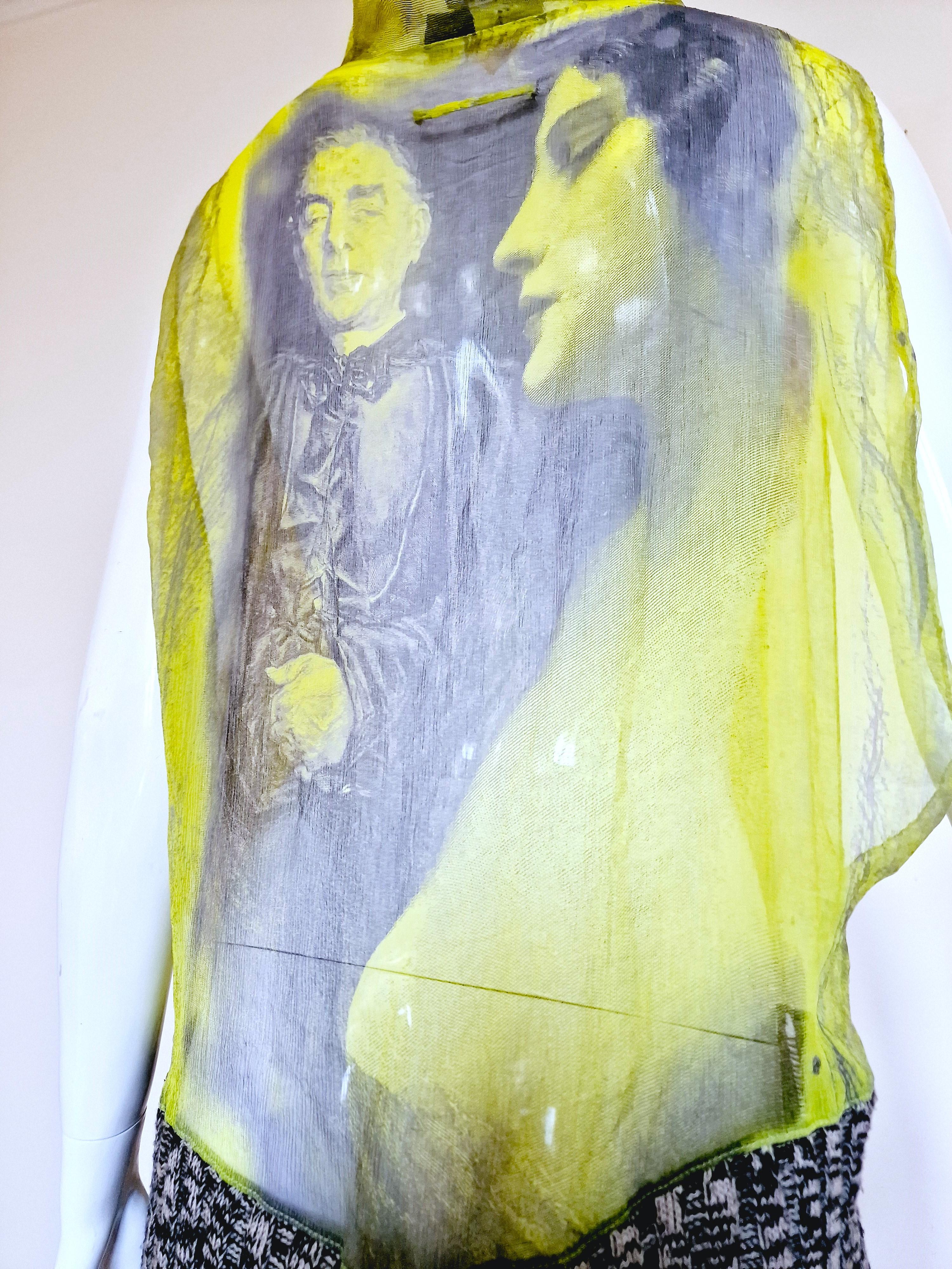 Jean Paul Gaultier - Robe t-shirt vintage en soie transparente pour hommes et femmes en vente 8