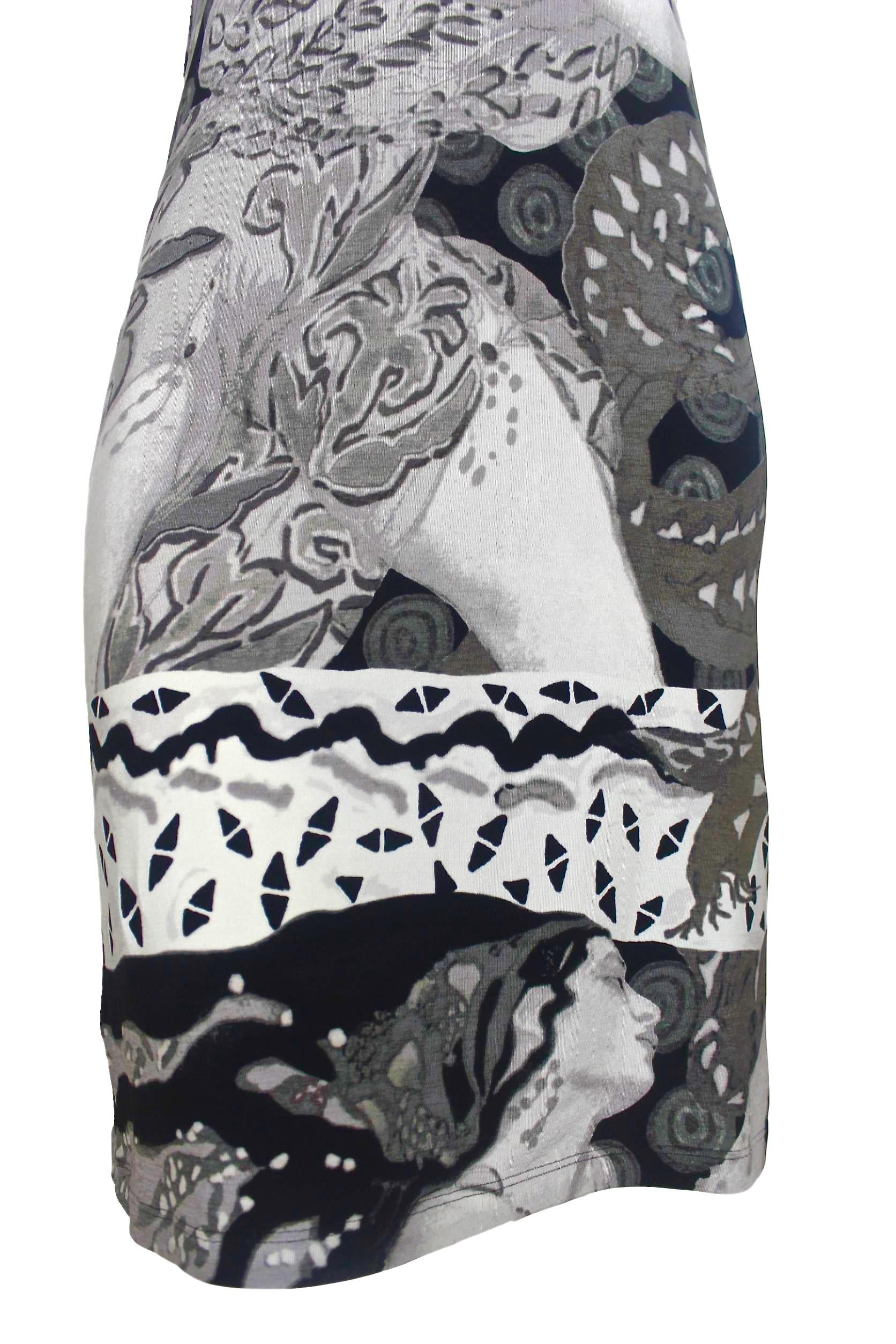 Women's Jean paul Gaultier 'Erte' Print Summer Slip Dress For Sale