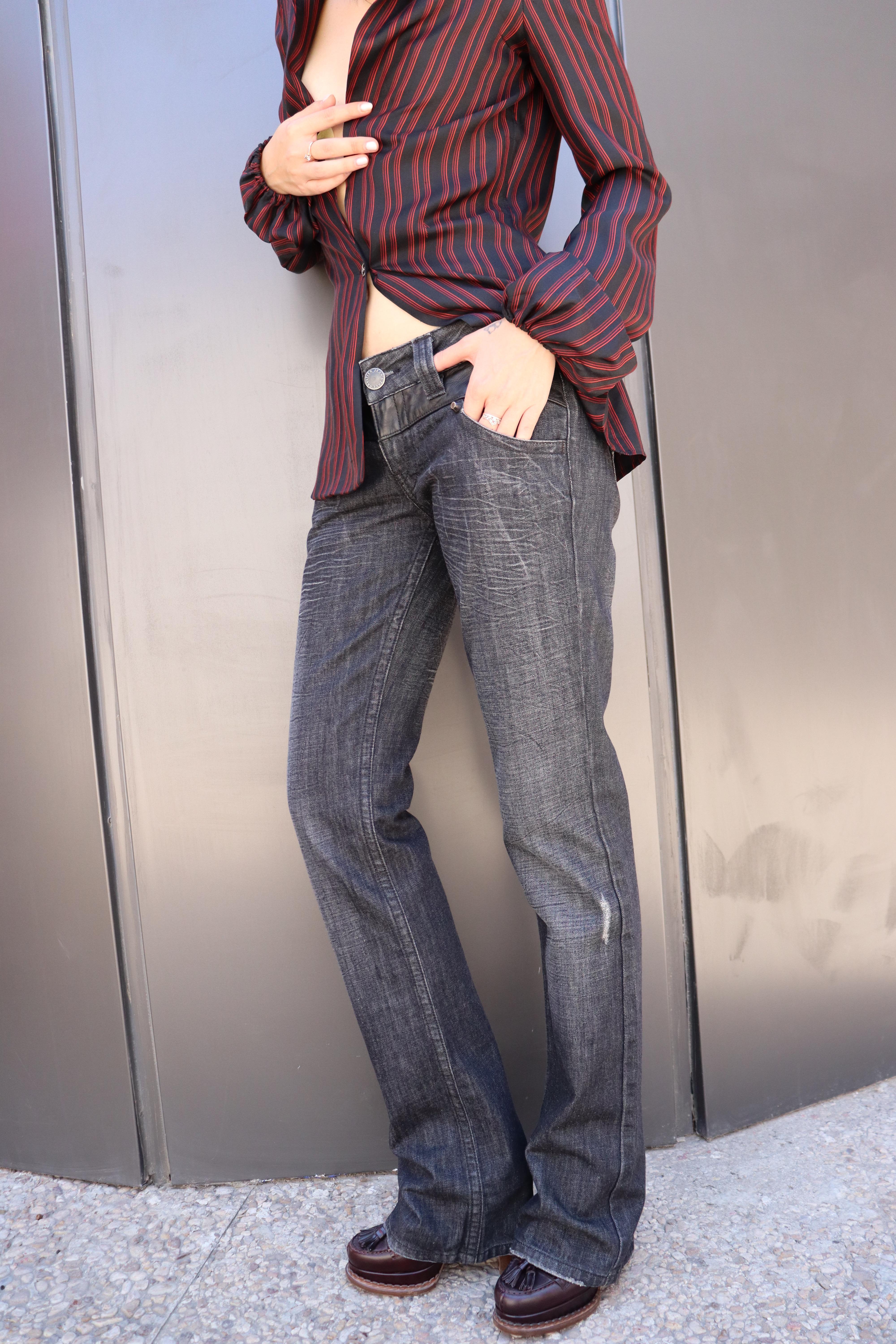 Jean Paul Gaultier Jeans vaqueros vintage de tiro bajo UE 26 en venta 5