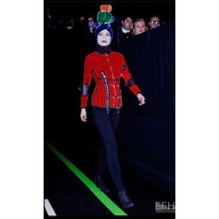 JEAN PAUL GAULTIER F/w 1989 Black Velvet Zipper Cutout Skirt Set