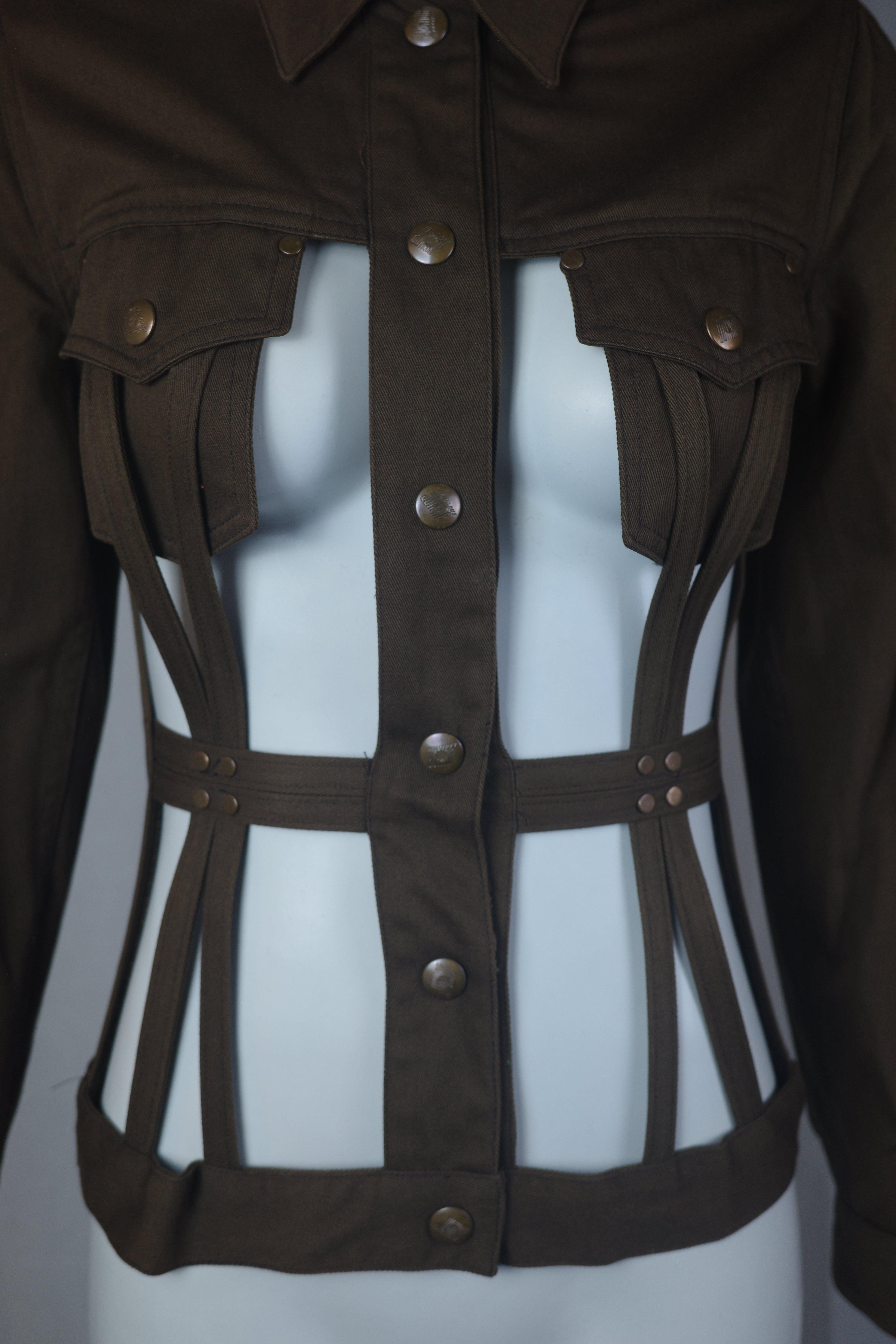 JEAN PAUL GAULTIER F/w 1989 Cutout Cage Jacket in vendita 1