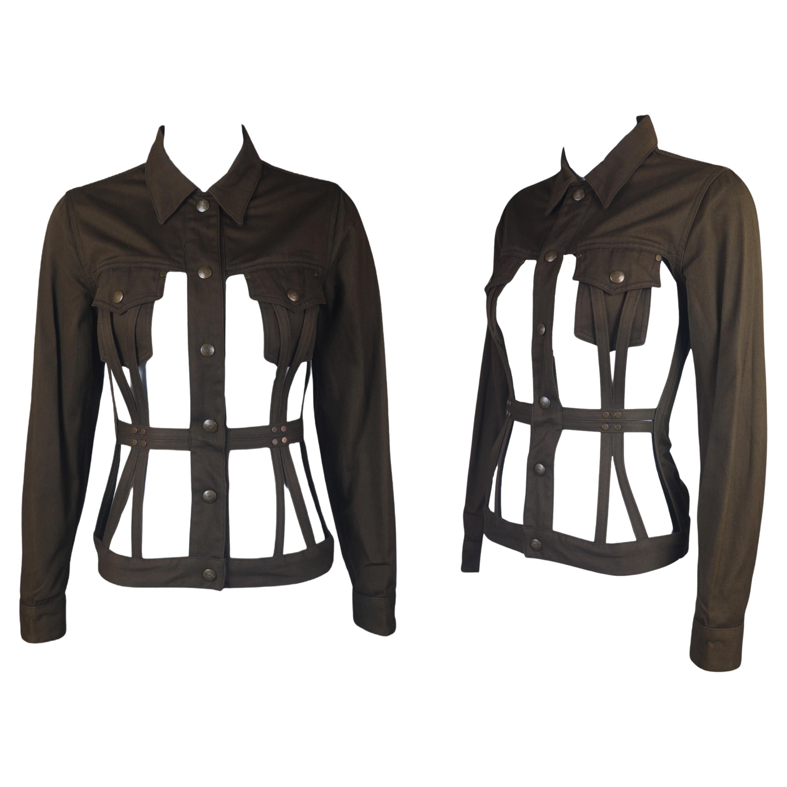 JEAN PAUL GAULTIER F/w 1989 Cutout Cage Jacket in vendita