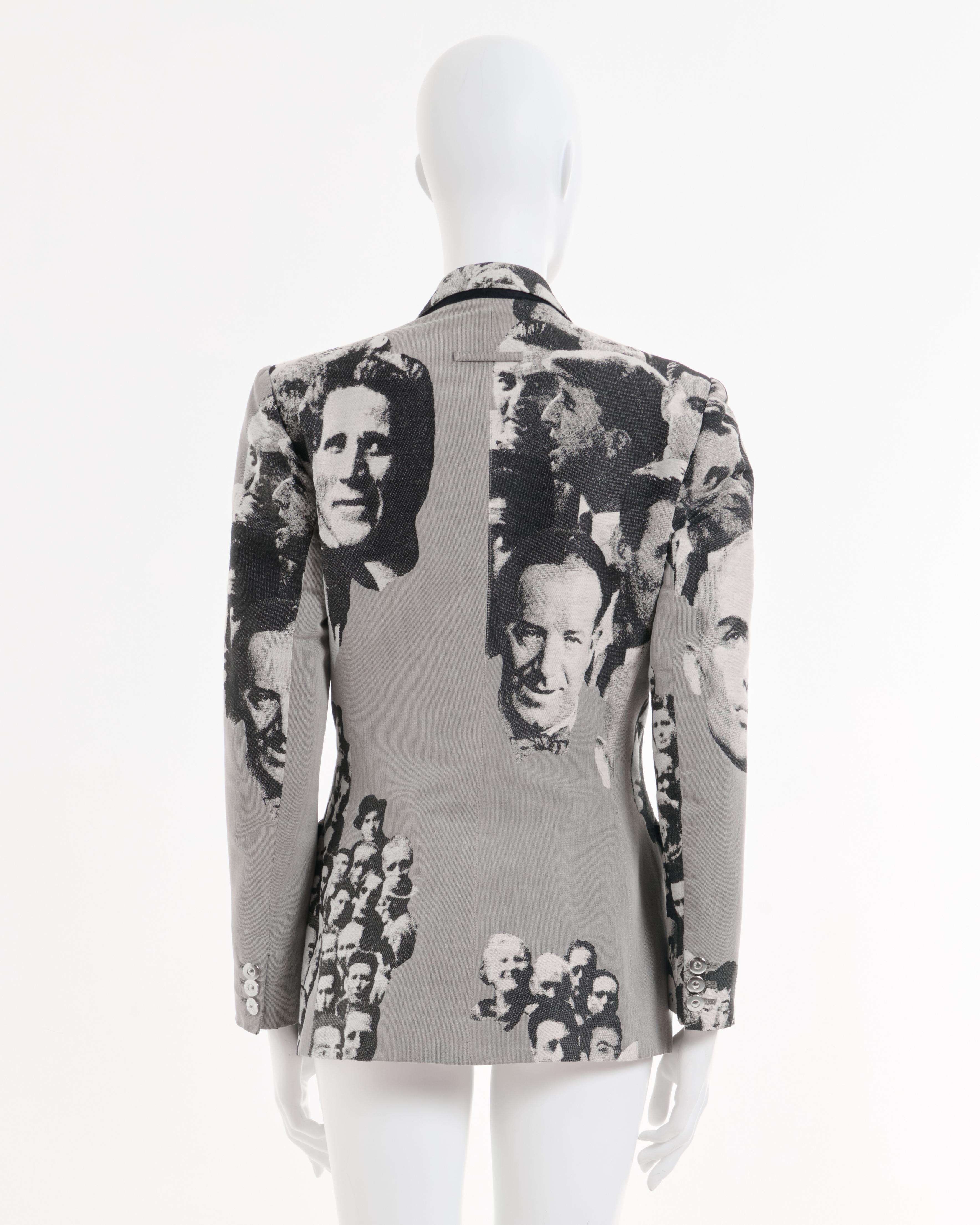 Women's or Men's Jean Paul Gaultier F/W 1992/93 ‘Fanatics of Photography’  jacquard  faces jacket For Sale