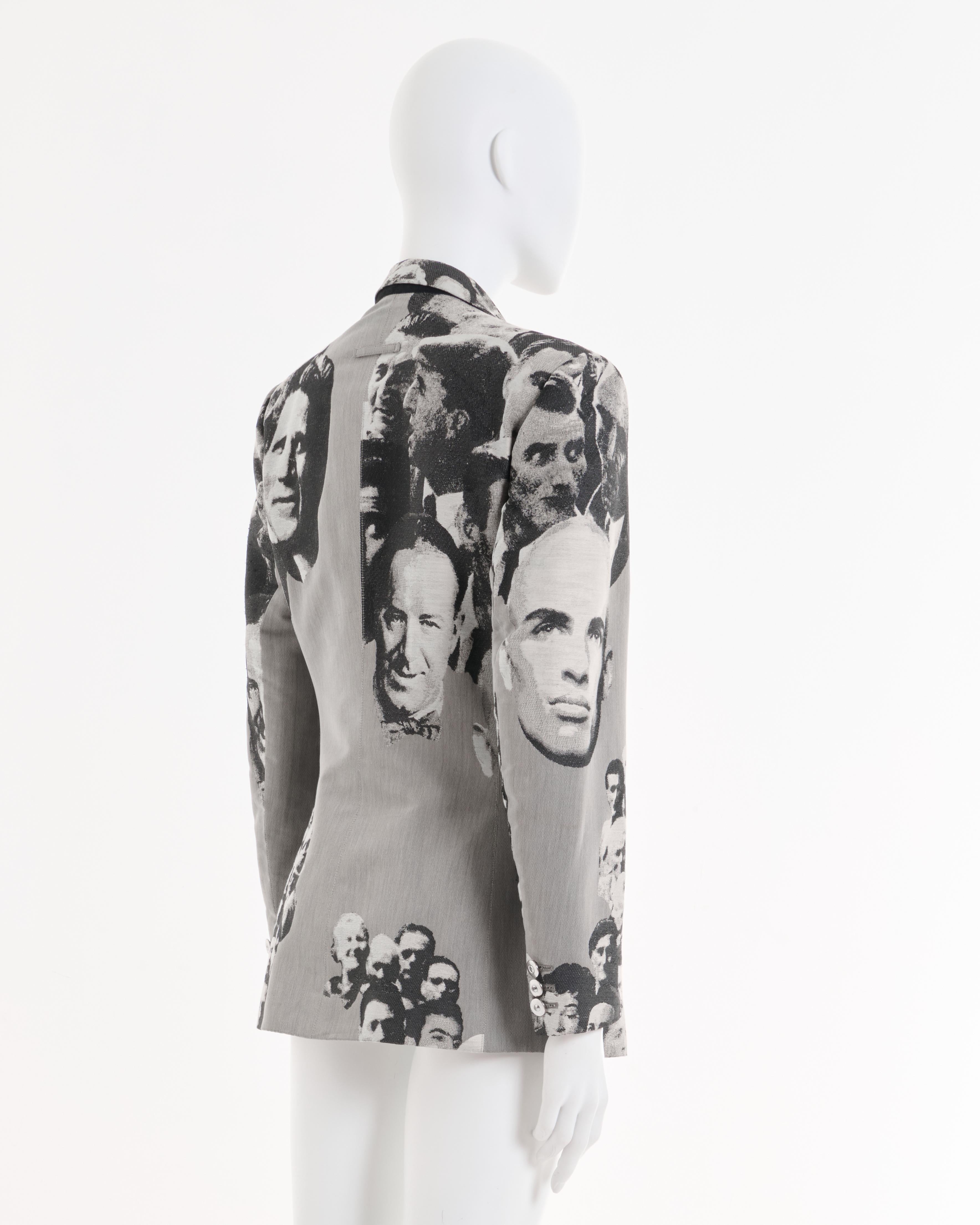 Women's or Men's Jean Paul Gaultier F/W 1992/93 ‘Fanatics of Photography’  jacquard  faces jacket For Sale
