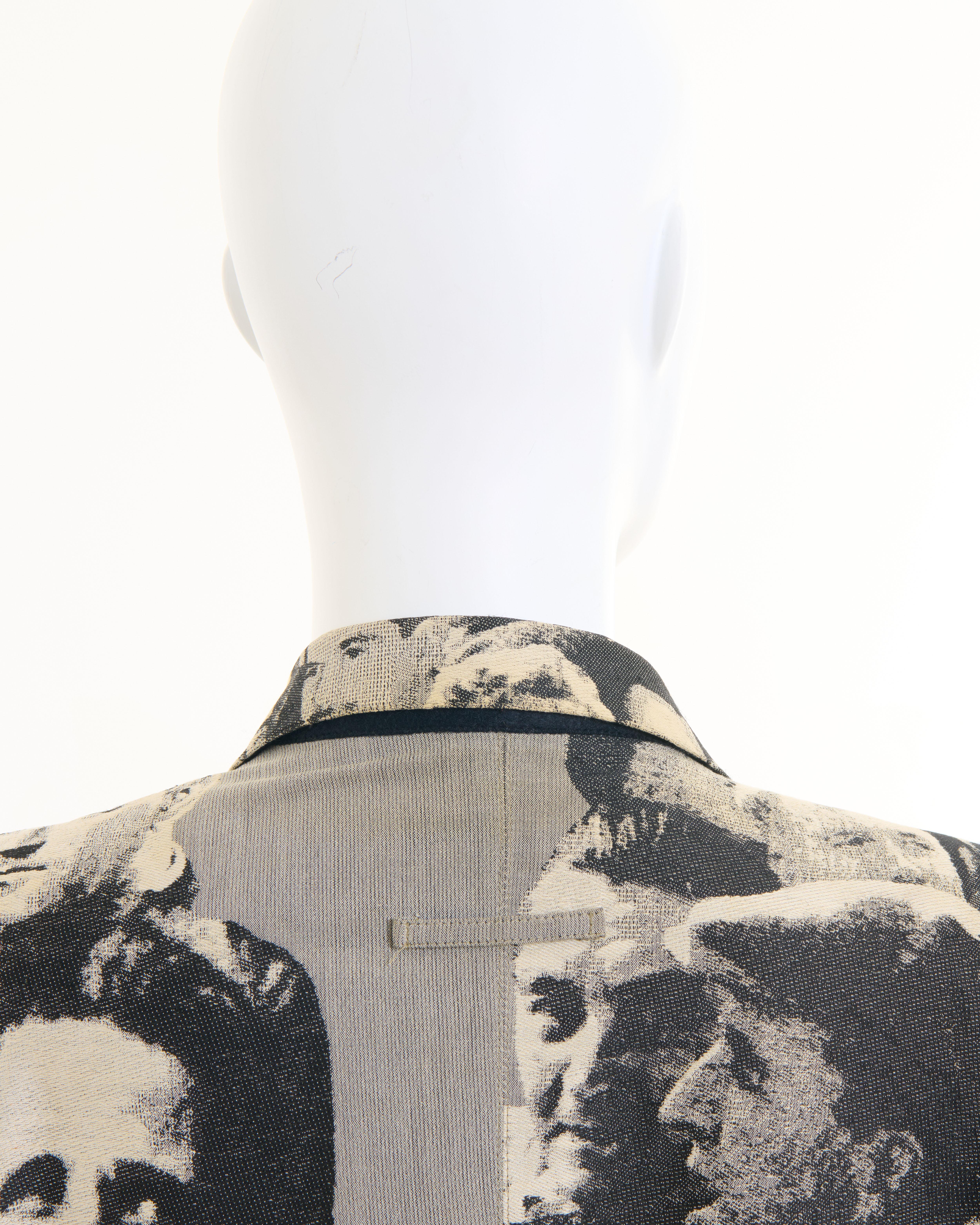 Jean Paul Gaultier F/W 1992/93 ‘Fanatics of Photography’  jacquard  faces jacket For Sale 2