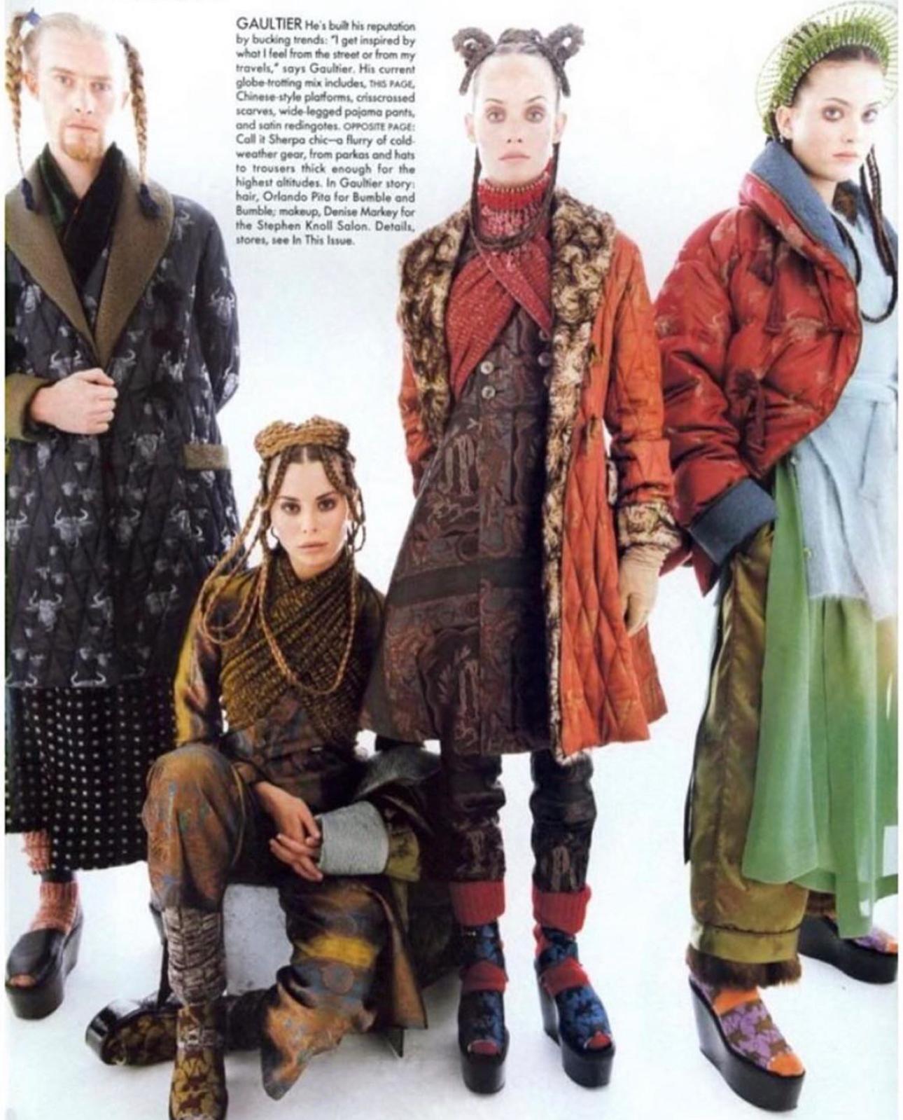 Jean Paul Gaultier F/W 1994 'Le Grand Voyage' Caramel wool coat For Sale 7