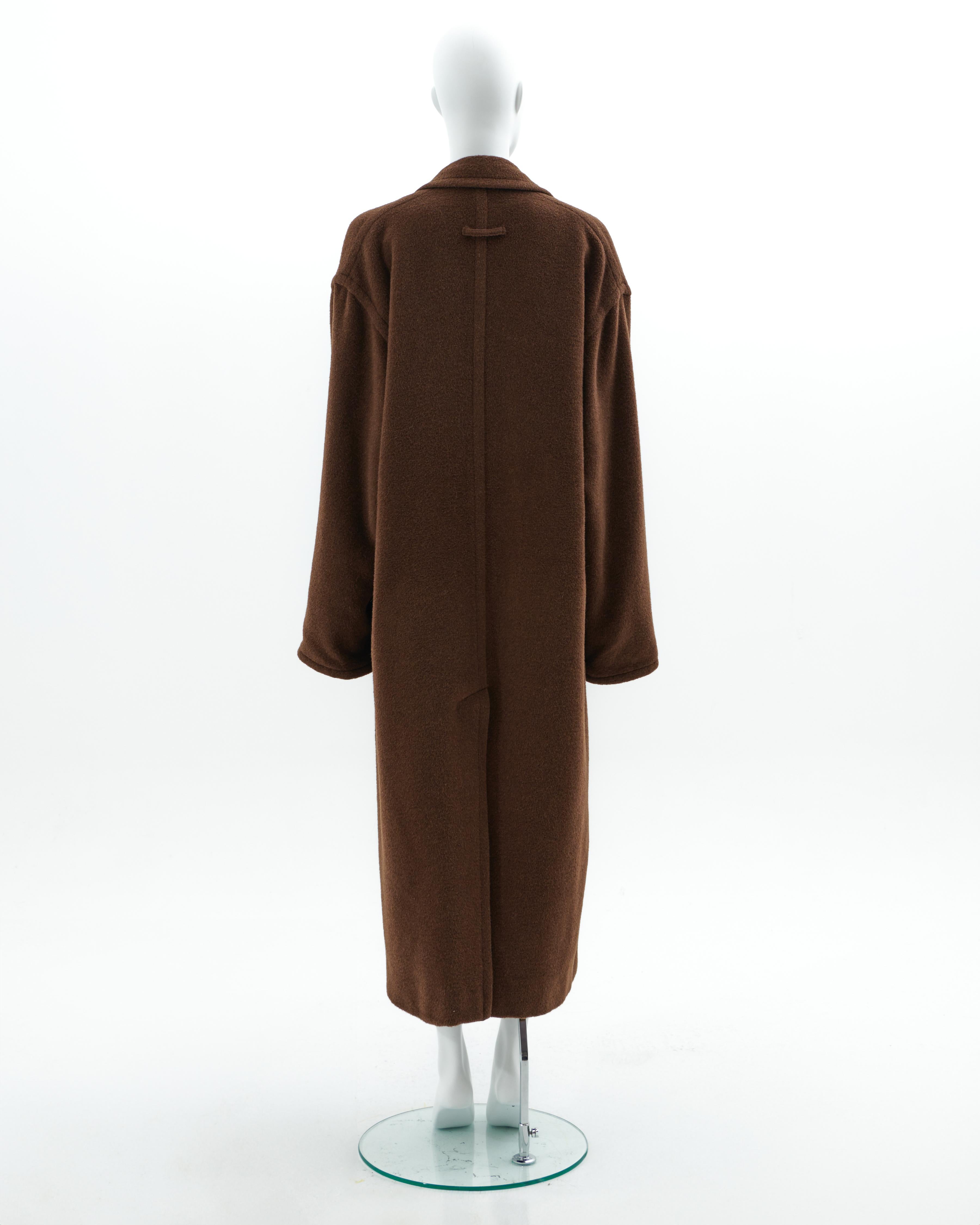 Jean Paul Gaultier F/W 1994 'Le Grand Voyage' Caramel wool coat In Excellent Condition For Sale In Milano, IT