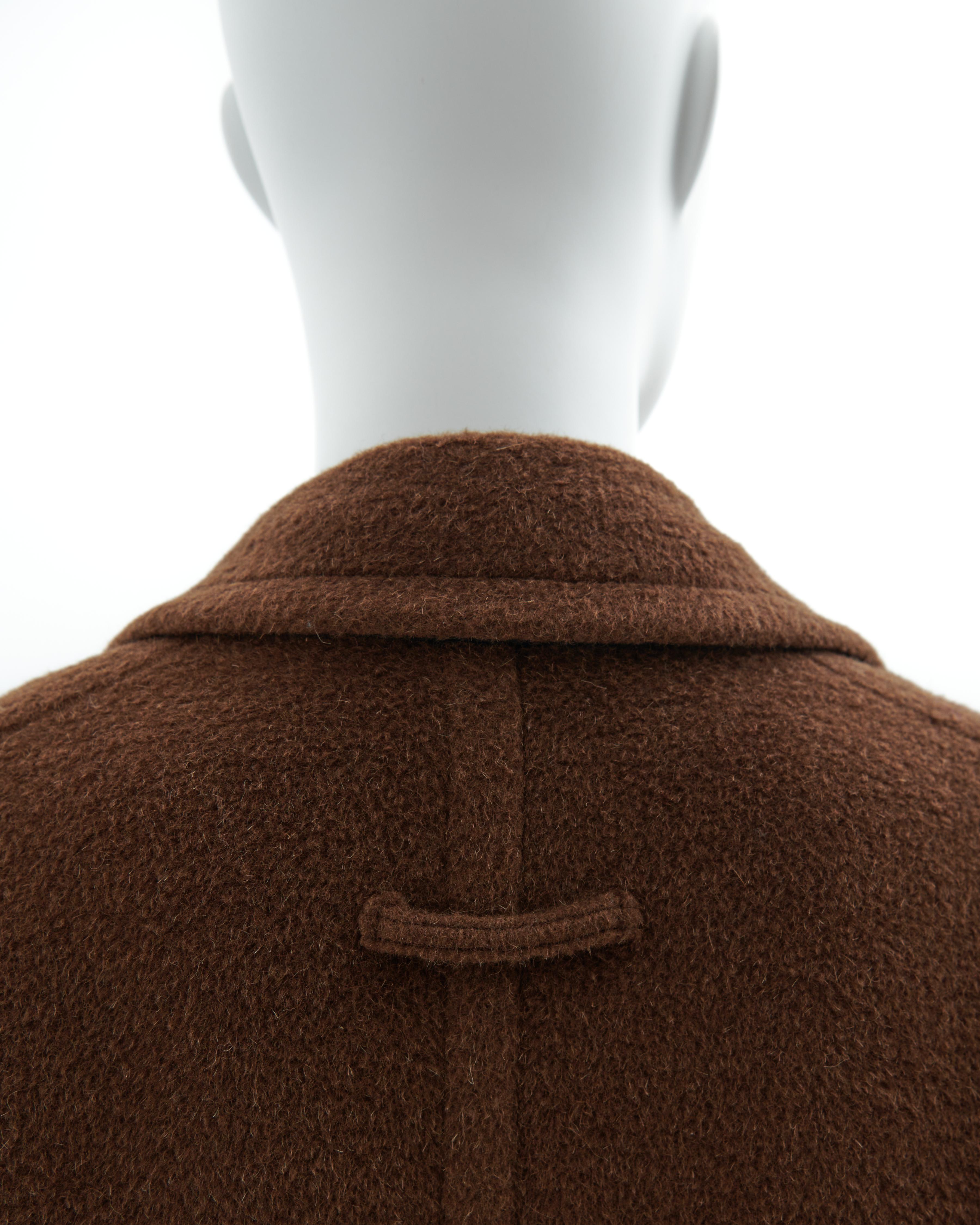 Jean Paul Gaultier F/W 1994 'Le Grand Voyage' Caramel wool coat For Sale 2